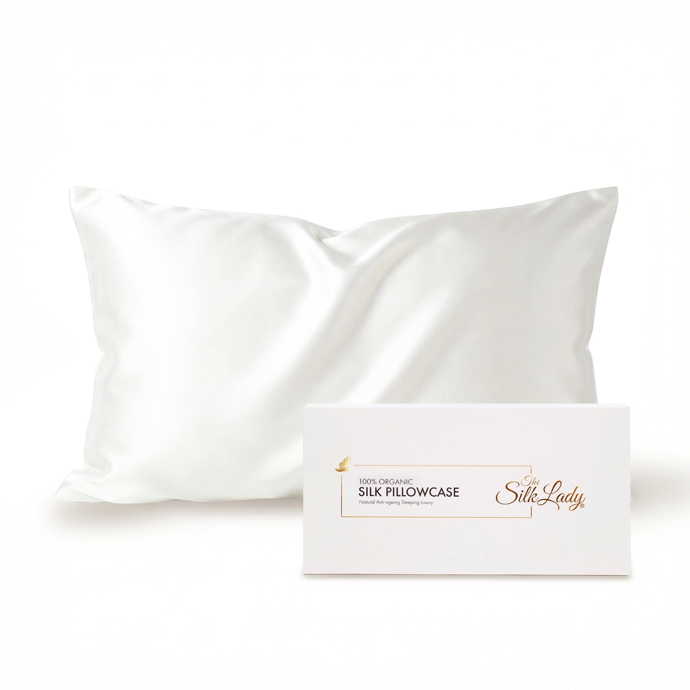 Organic Silk Pillowcase 19 Momme- Ivory
