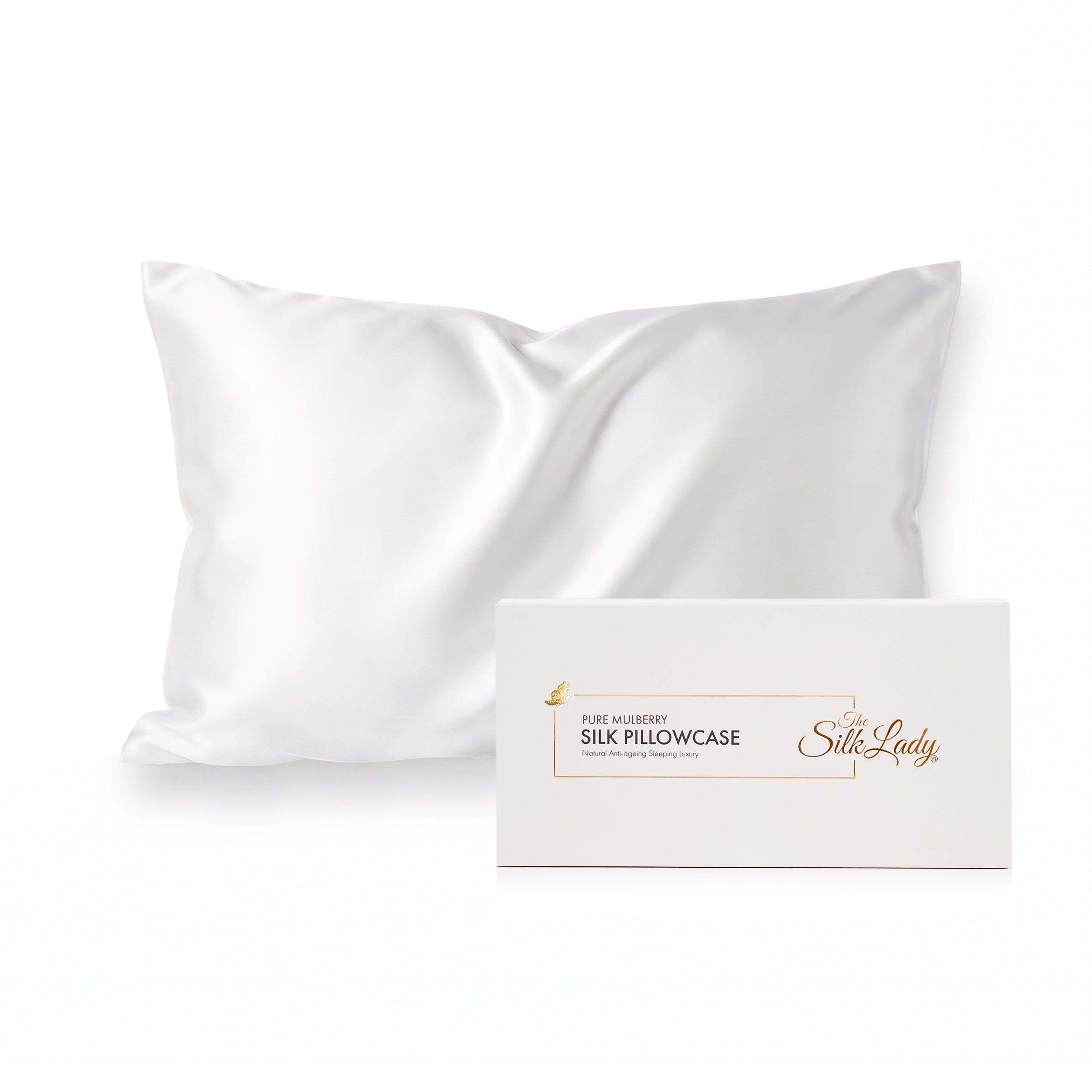Pure Silk Pillowcase 22 Momme - Snow White