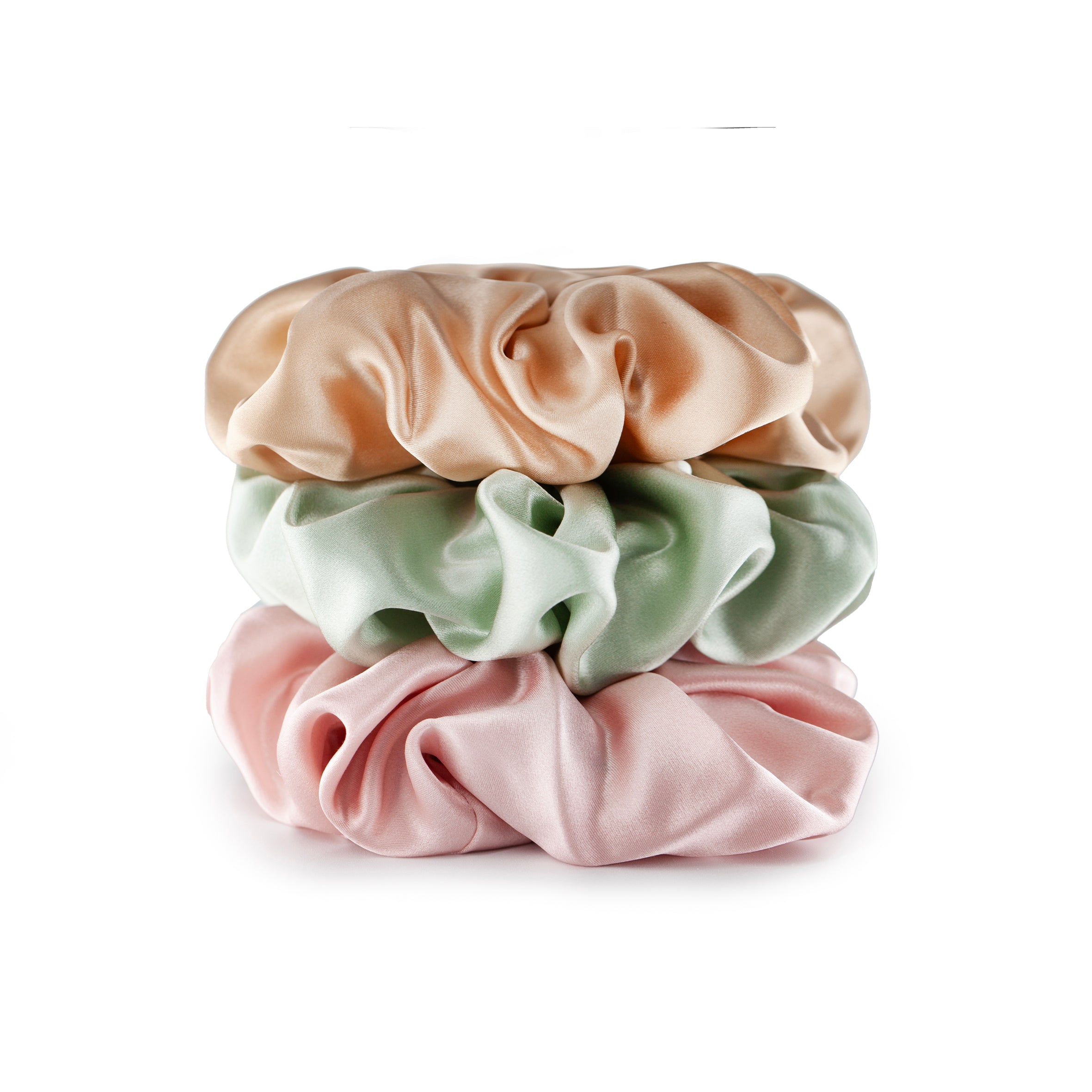 Pastel Elegance Thick Silk Scrunchies Collection
