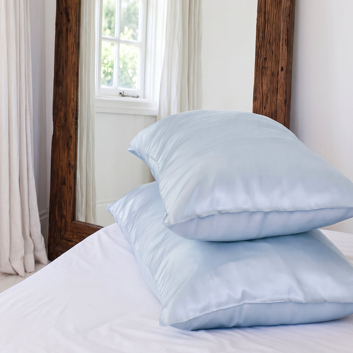 Pure Silk Pillowcase 22 Momme - Sky Blue