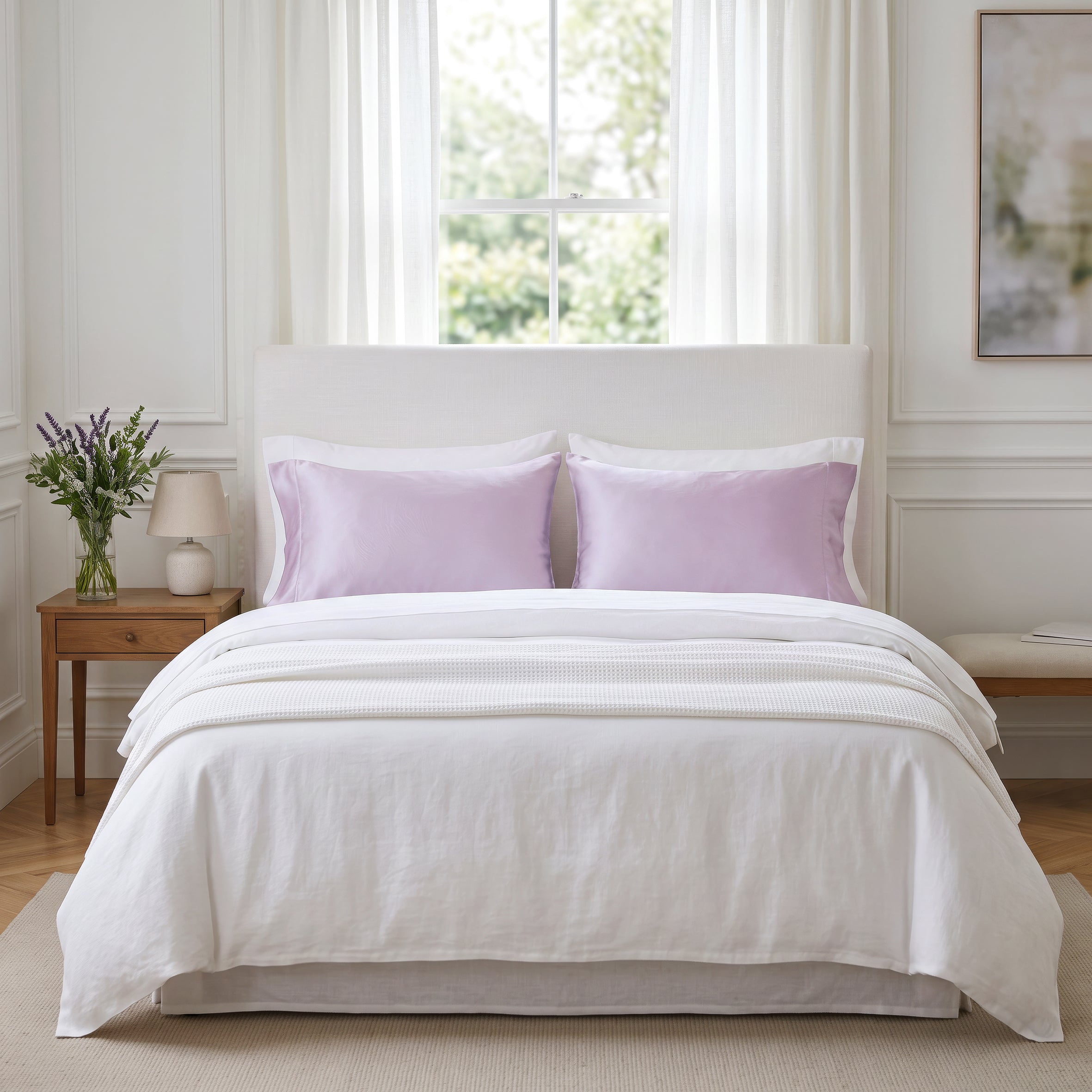 Pure Silk Pillowcase 22 Momme - Lilac Mist