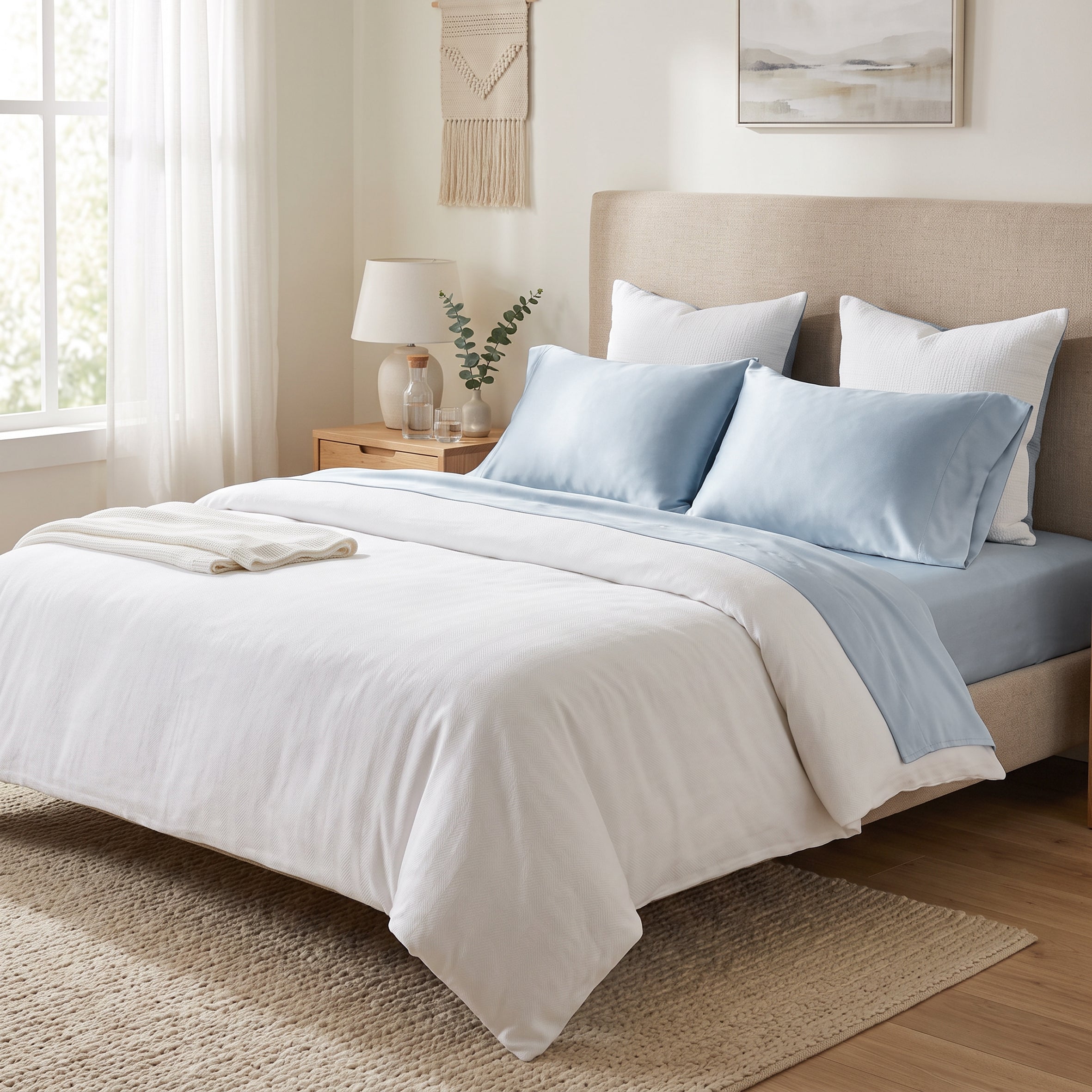 Pure Silk Pillowcase 22 Momme - Sky Blue