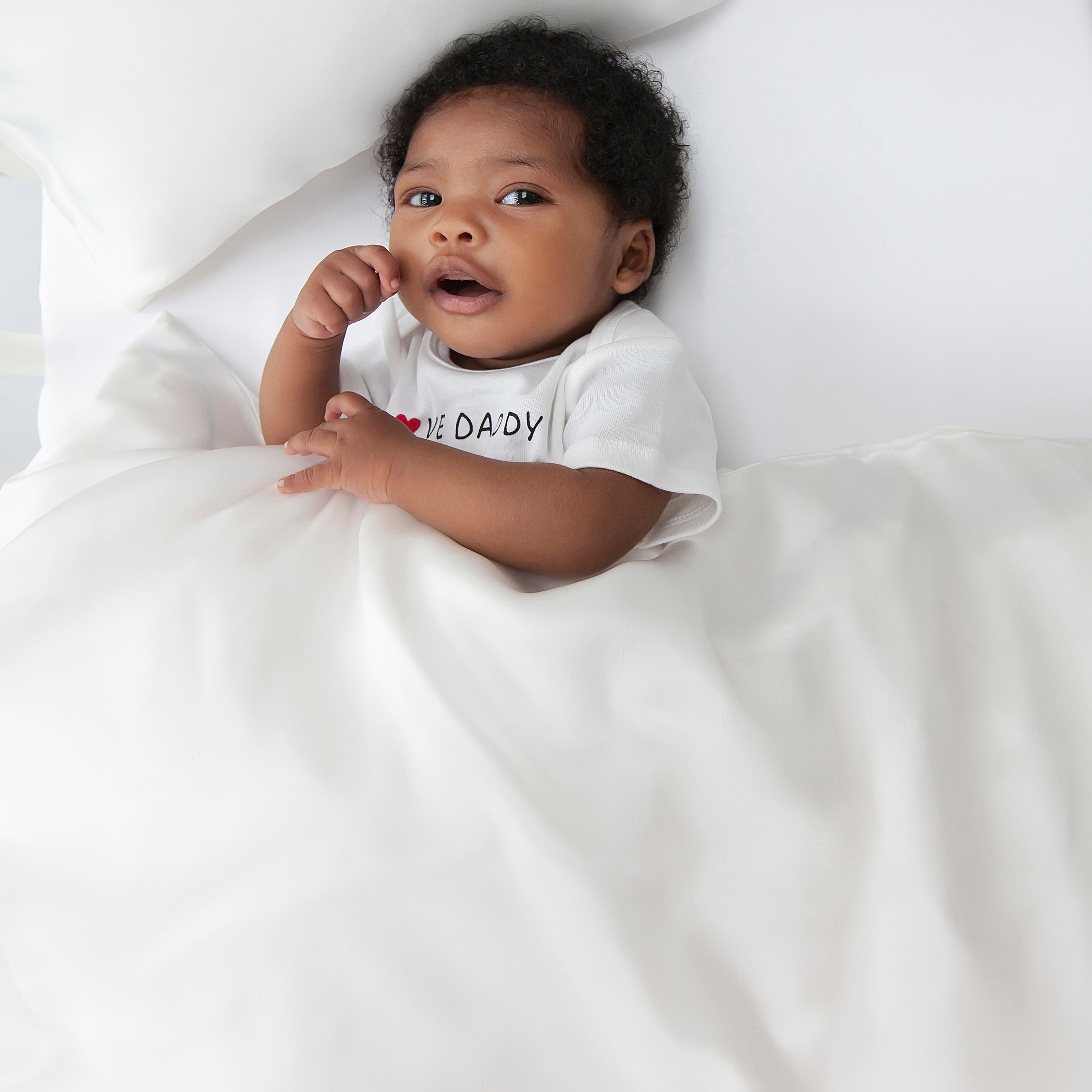 Organic Silk Baby Cot Duvet - Ivory White