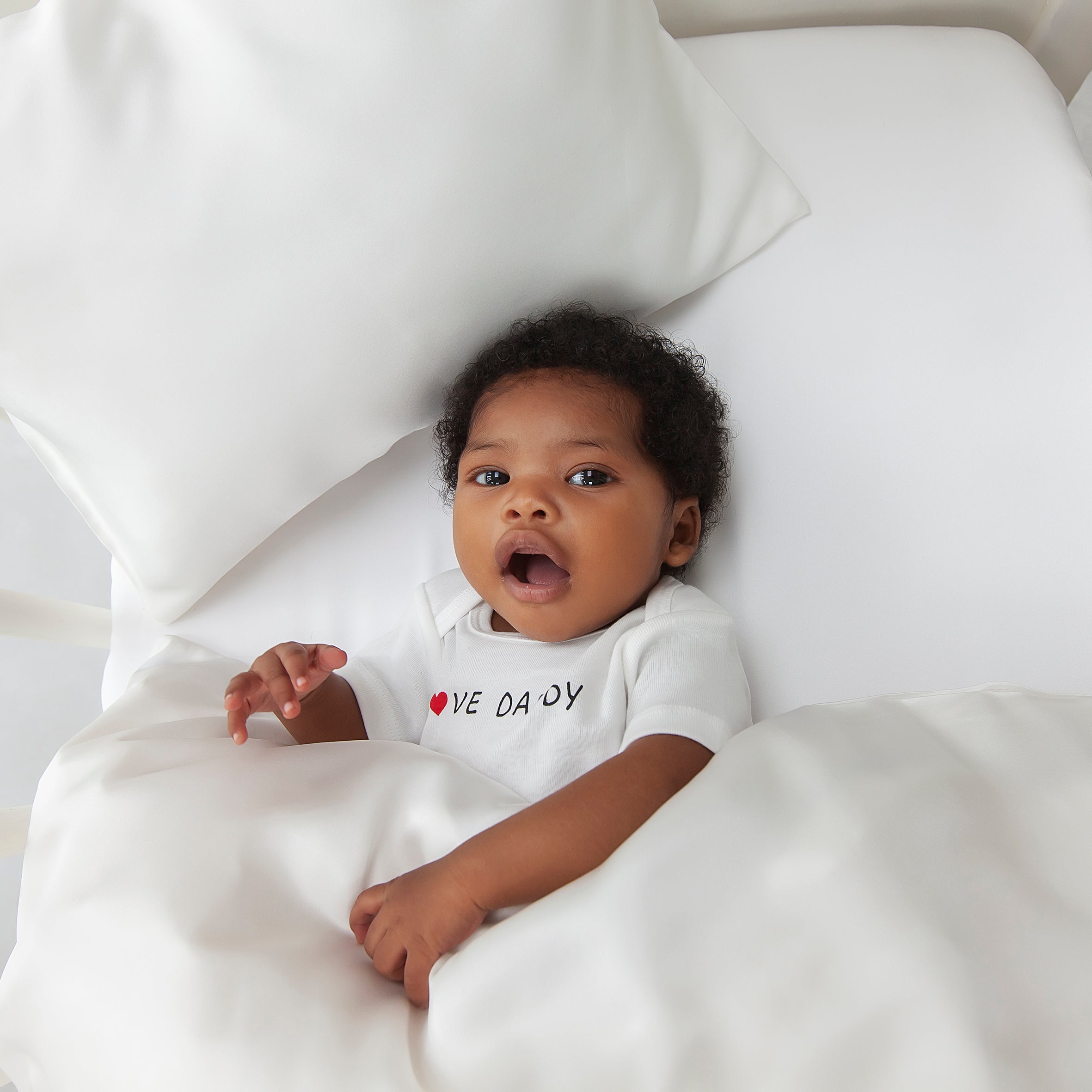 Organic Silk Baby Cot Duvet - Ivory White