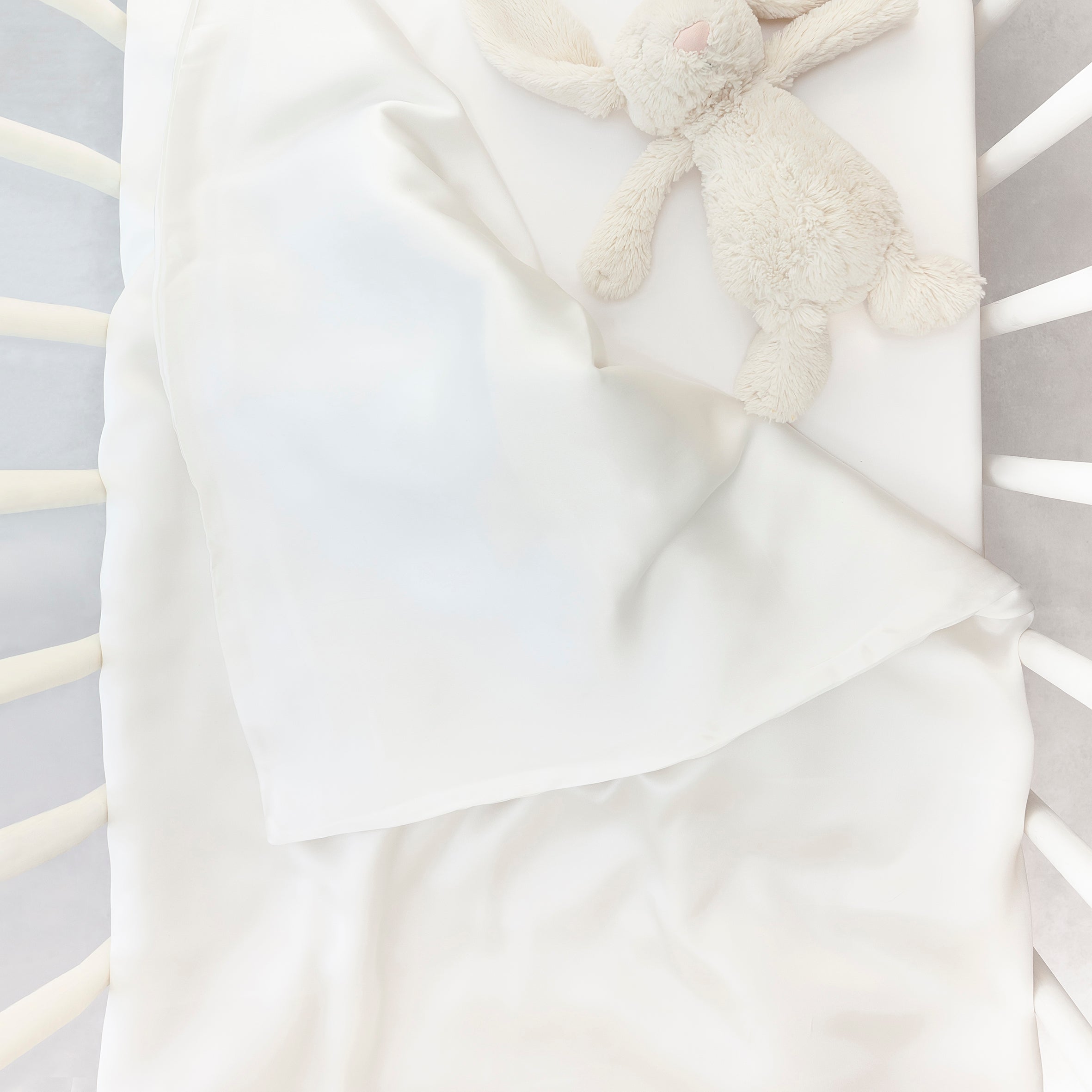 Organic Silk Baby Cot Duvet - Ivory White