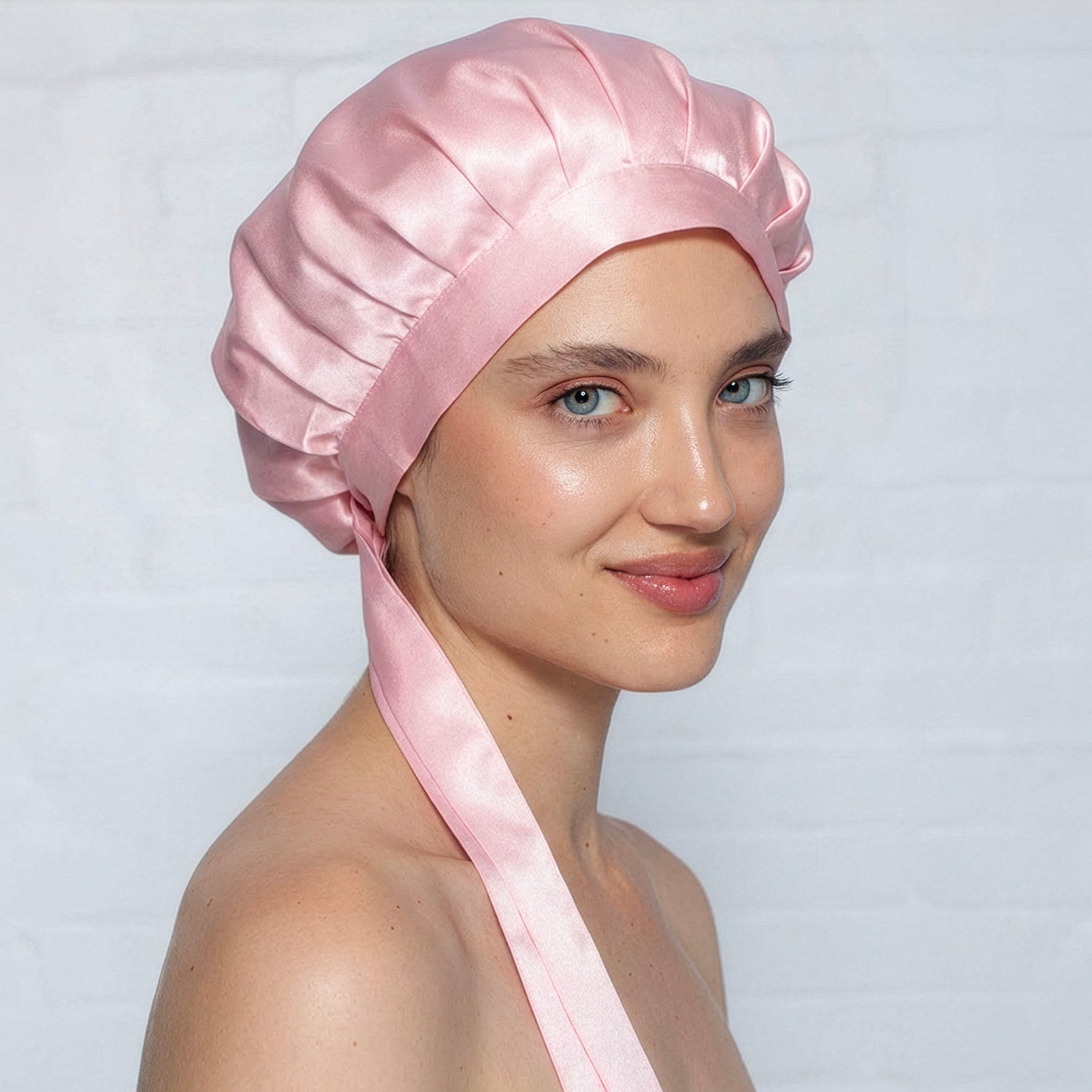 Pure Silk Bonnet - Pink