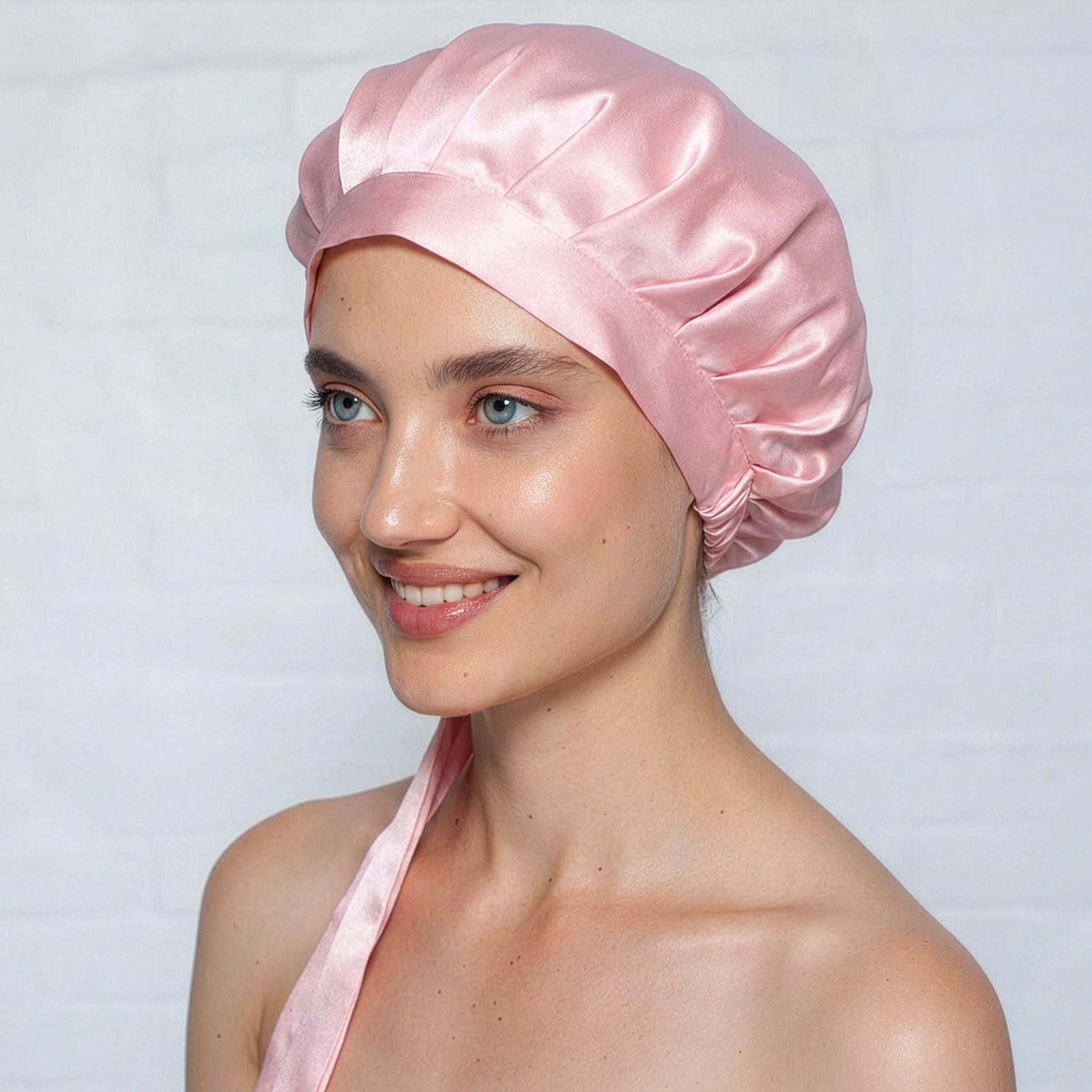 Pure Silk Bonnet - Pink