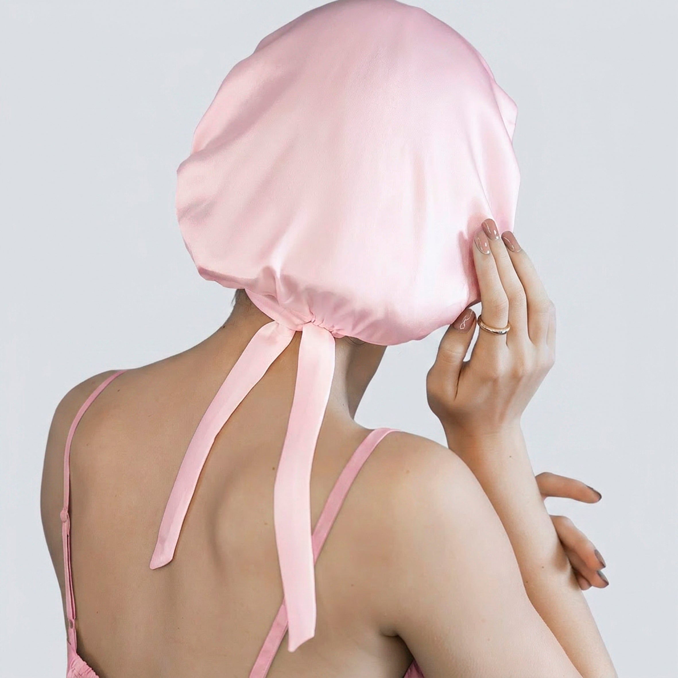 Pure Silk Bonnet - Pink