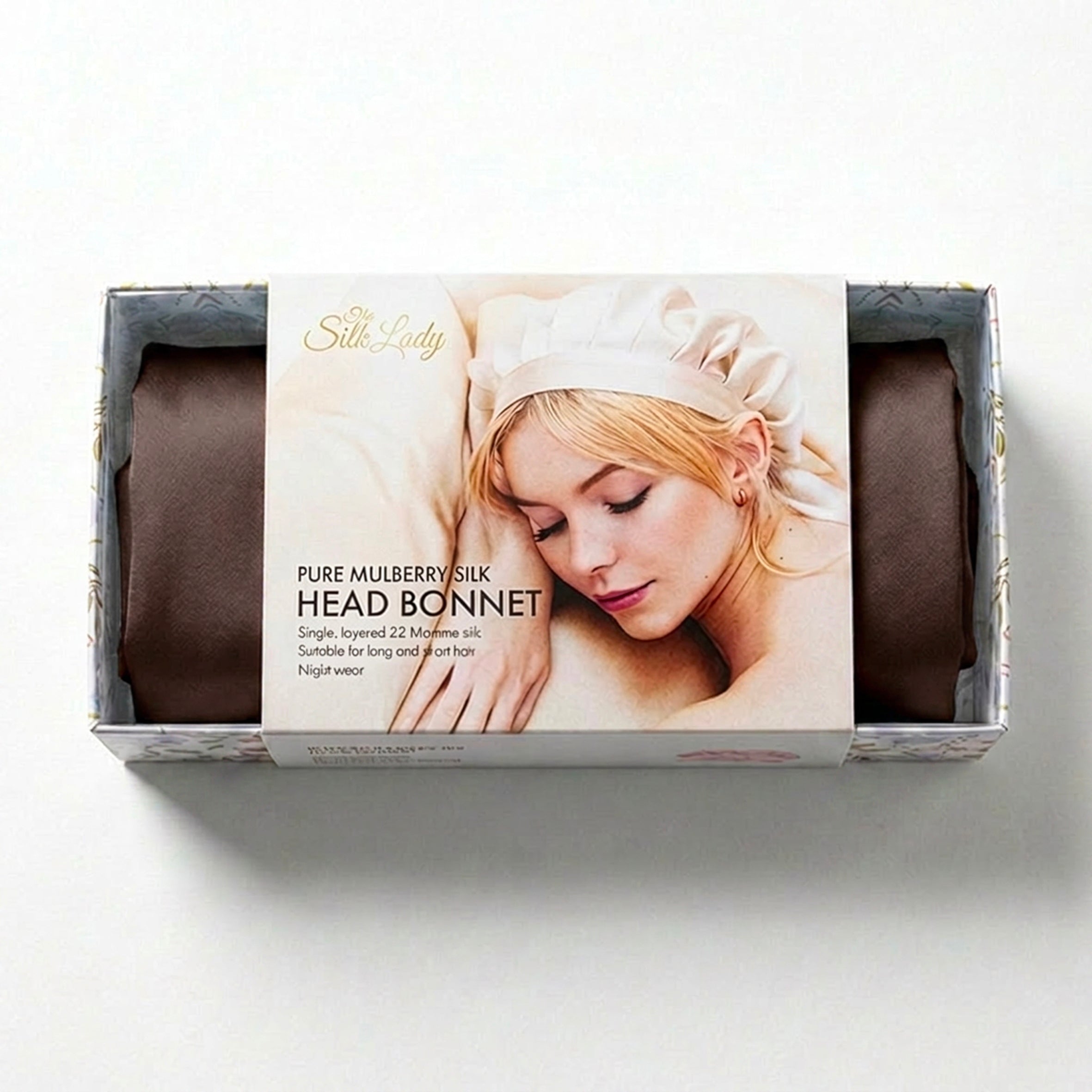 Pure Silk Bonnet - Chocolate
