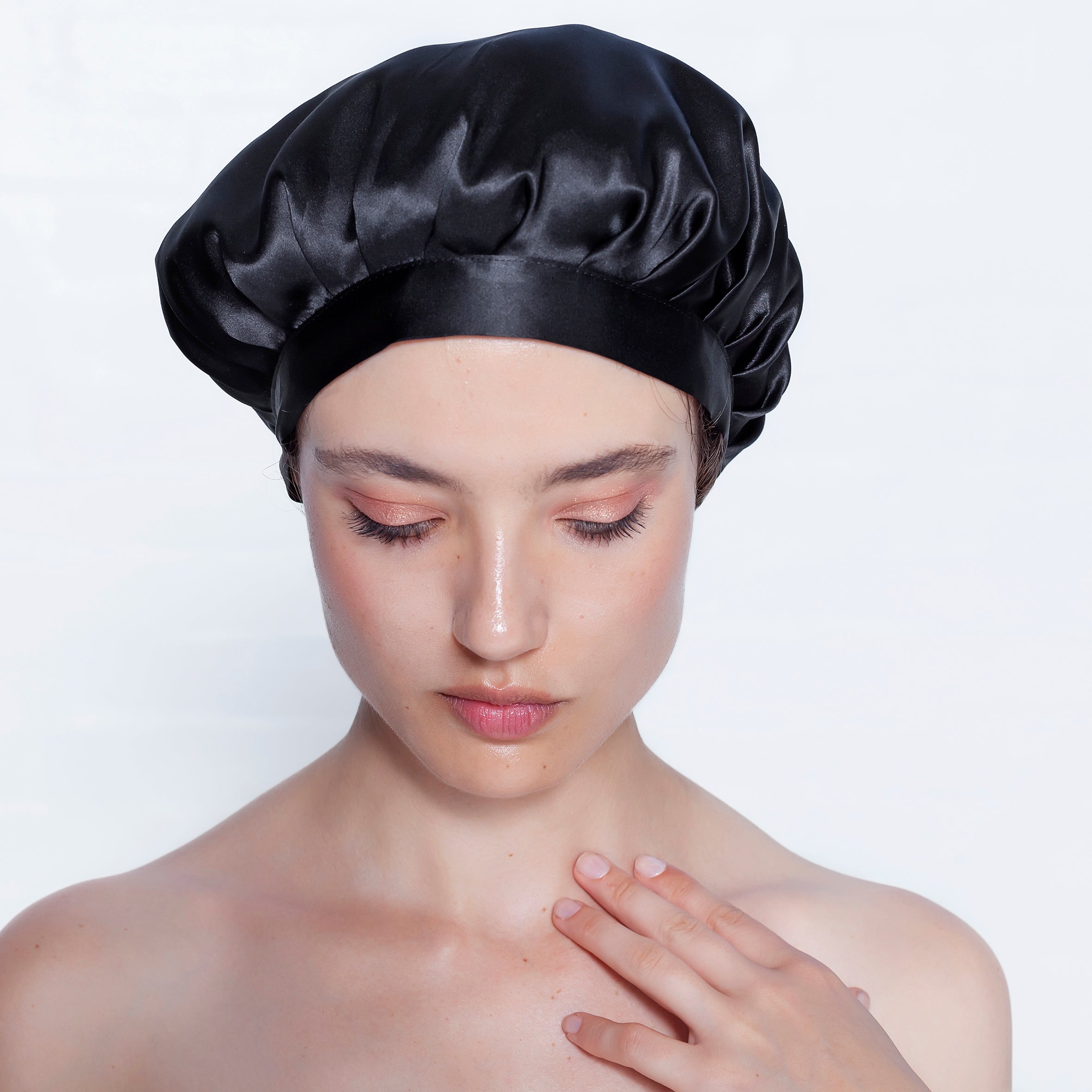 Pure Silk Bonnets - Moody Black
