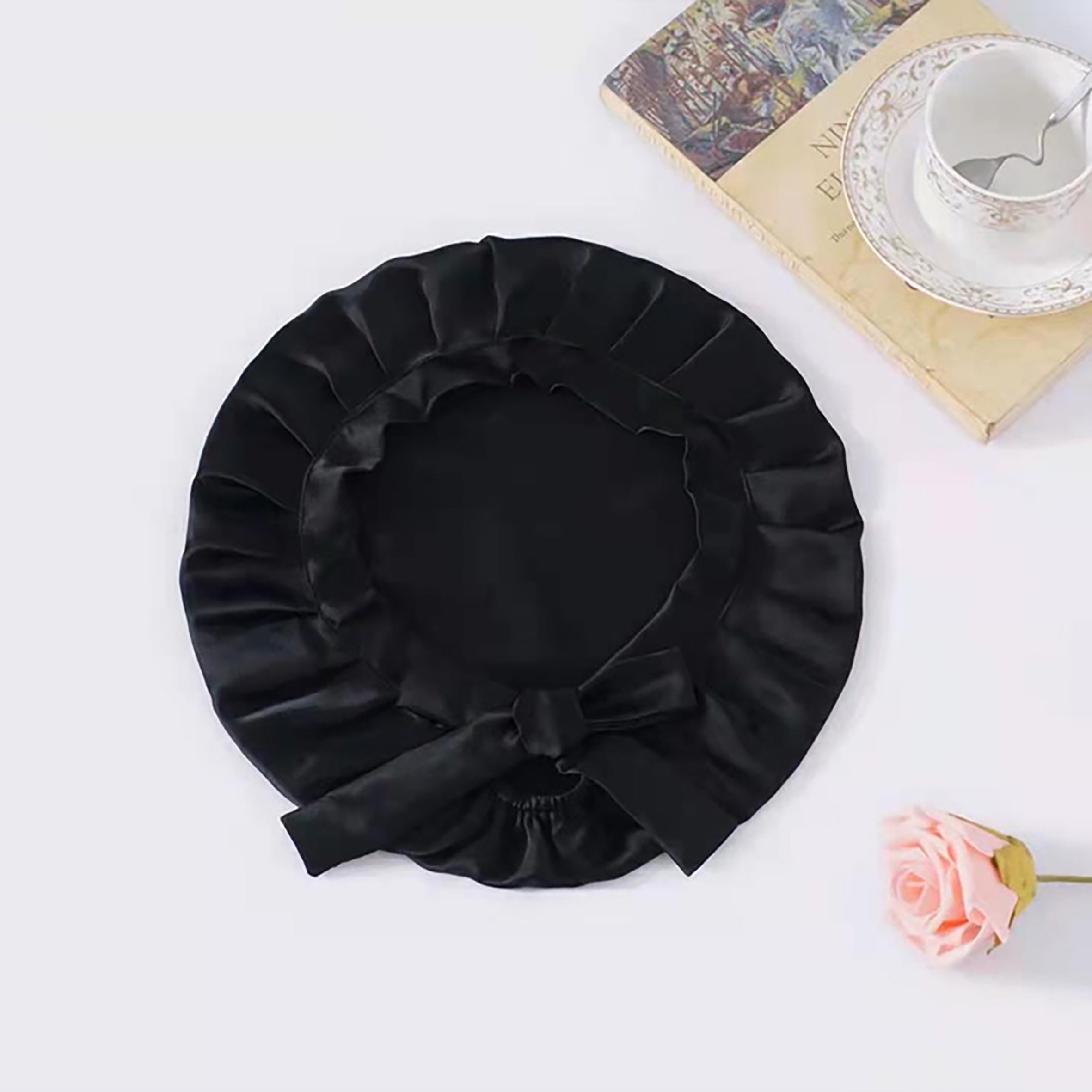 Pure Silk Bonnets - Moody Black