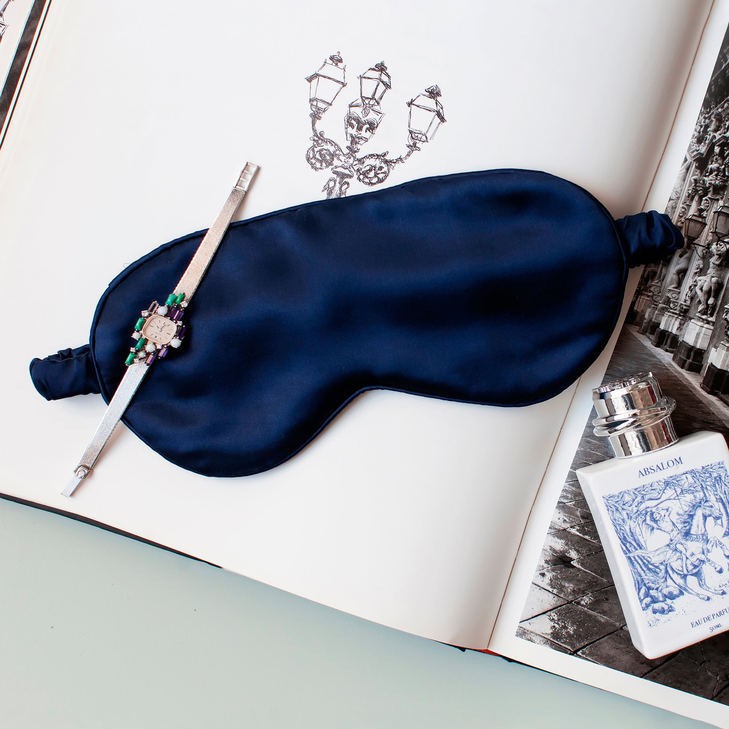 Silk Sleeping Masks - Navy Blue