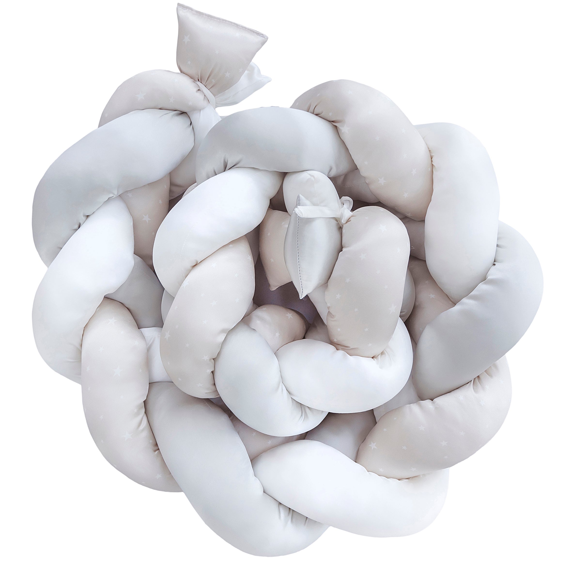 Silk Baby Cot Bumper - Natural Grey