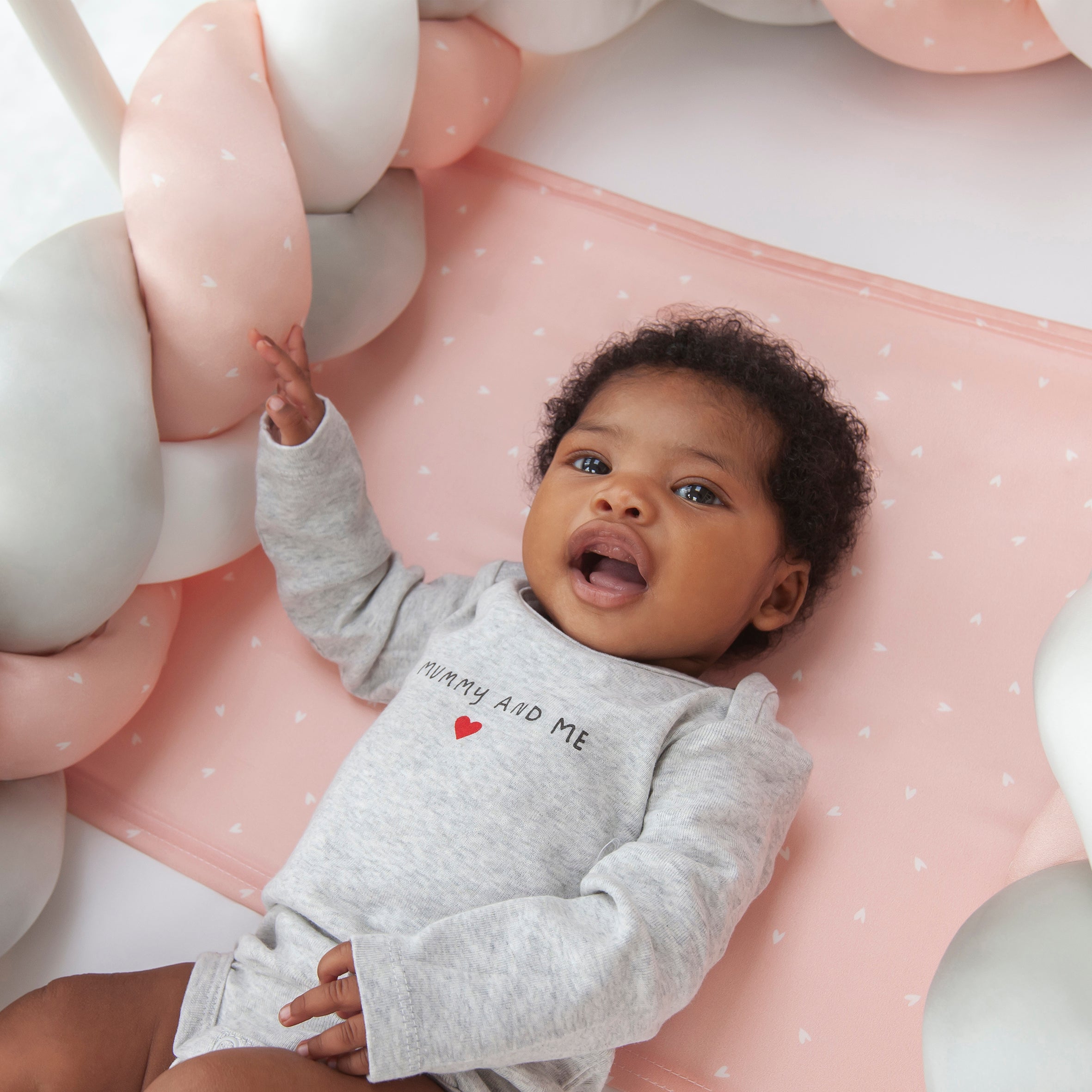 Silk Baby Cot Bumper - Pretty Pink