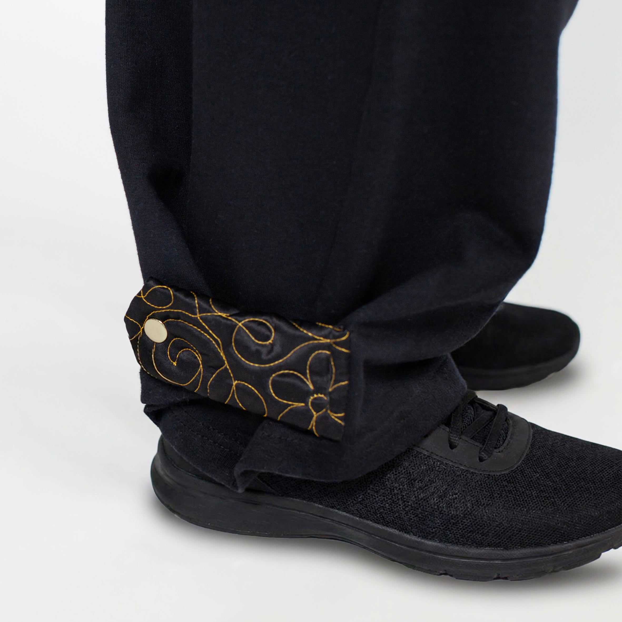 Ladies Silk & Cotton Tracksuit Black