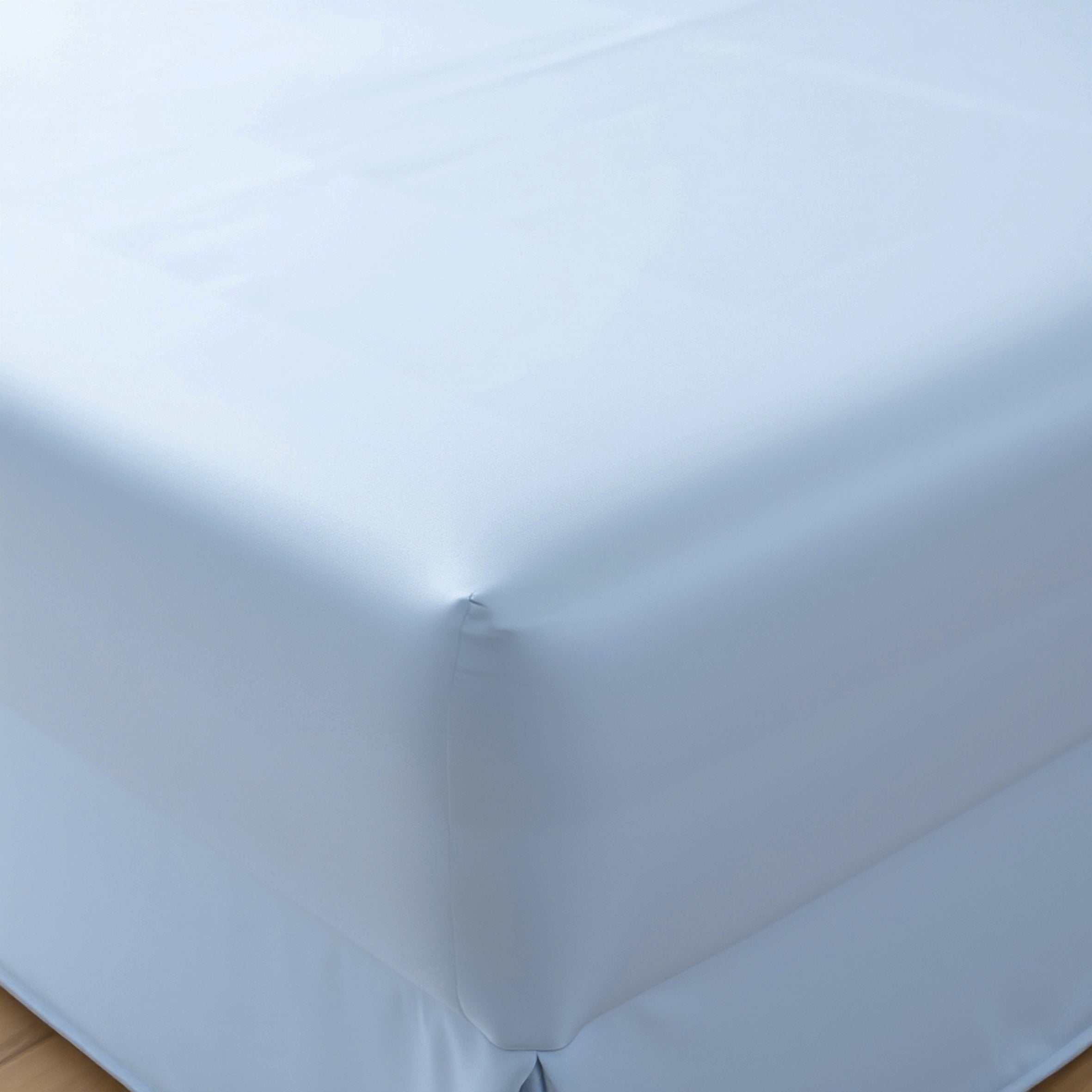 Pure Silk Fitted Sheet - Sky Blue