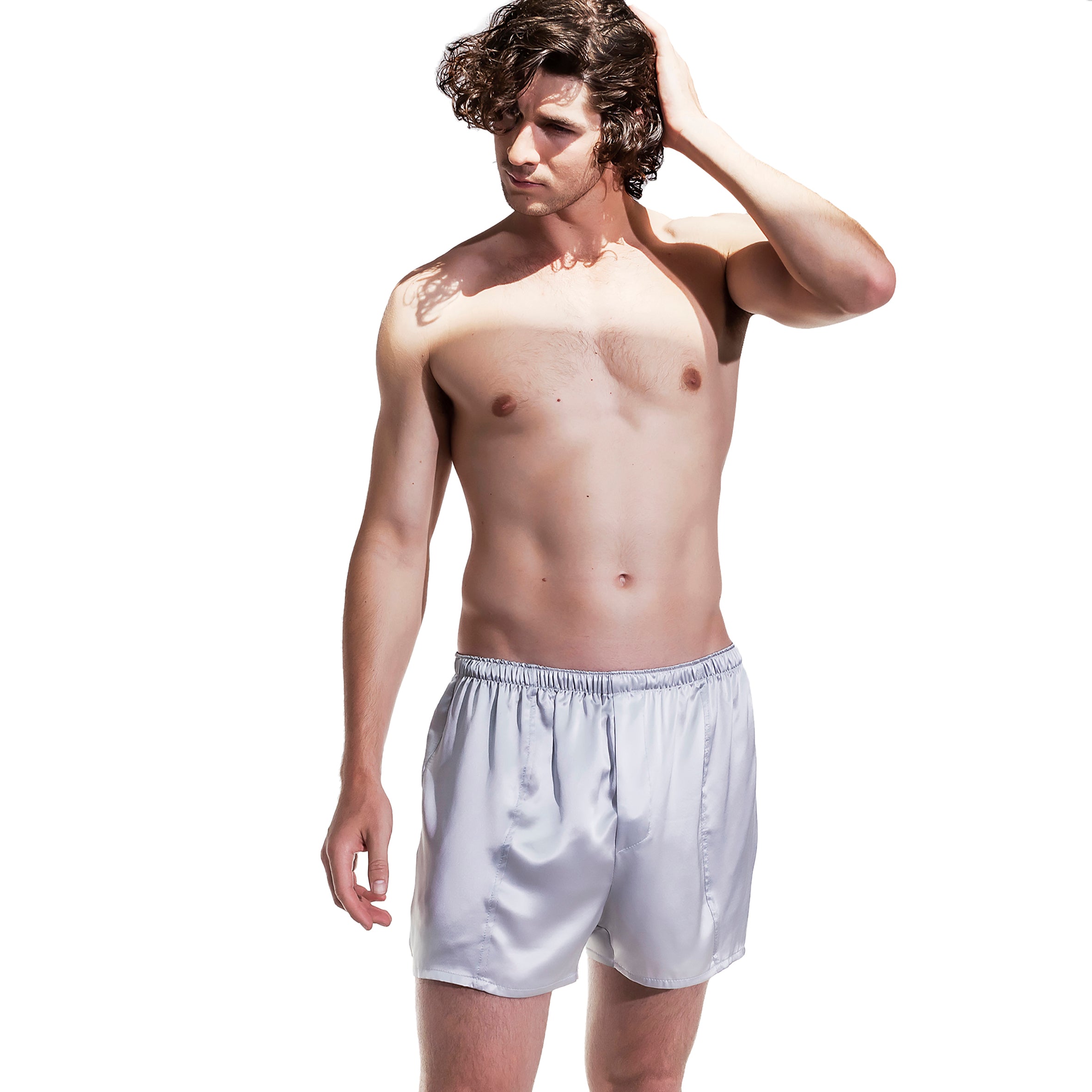 Gentleman Silk Boxers - Dove Grey