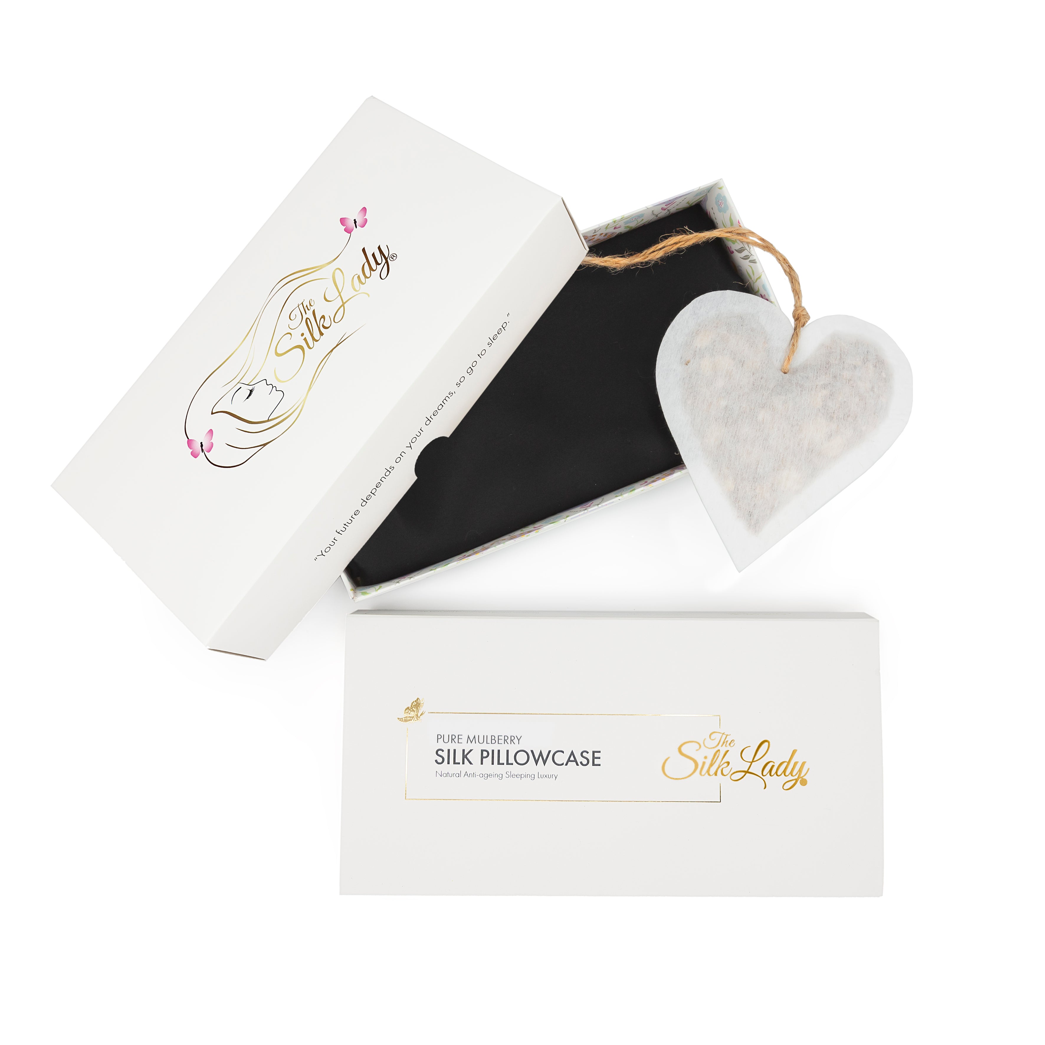 Pure Silk Pillowcase 22 Momme - Moody Black