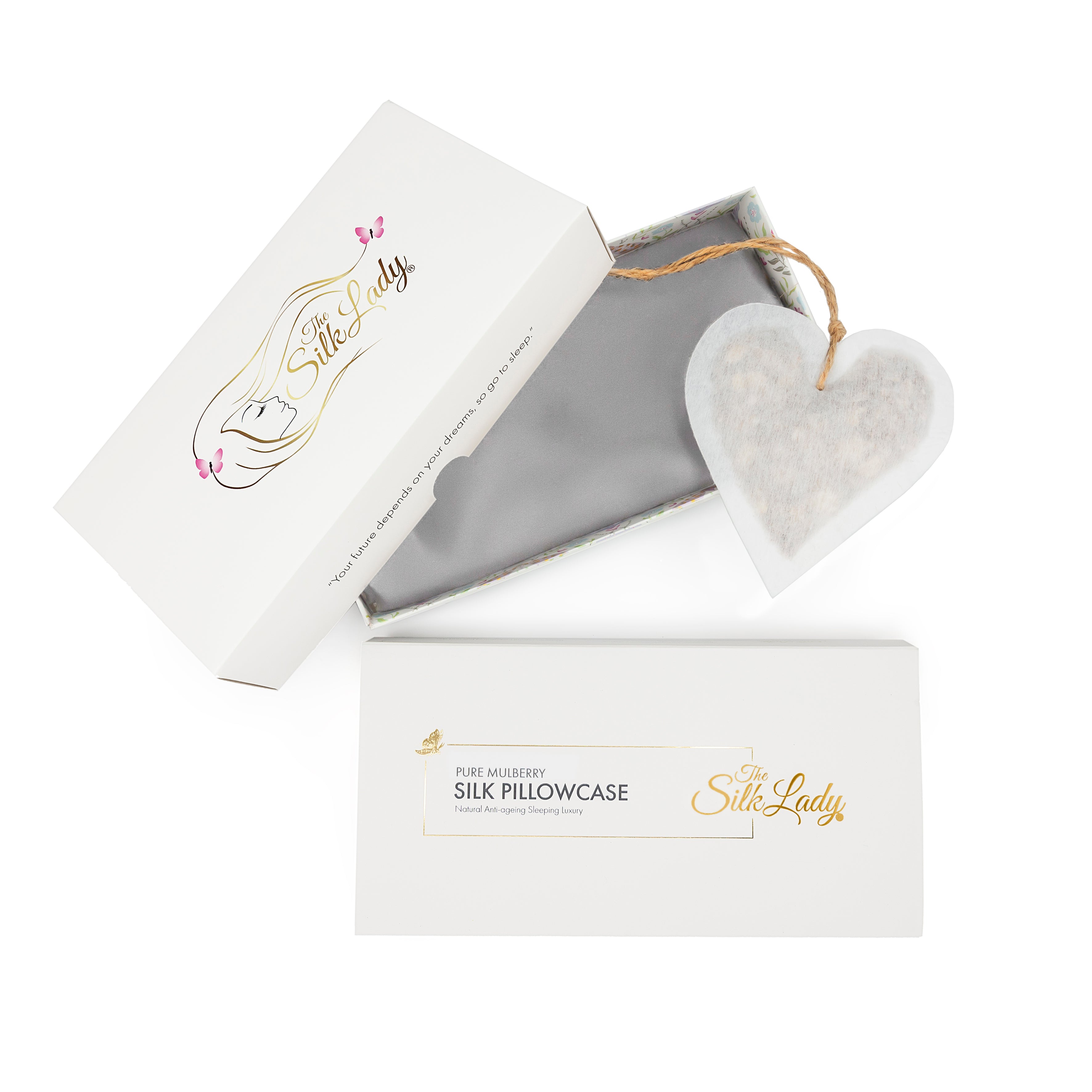 Pure Silk Pillowcase 22 Momme - Dove Grey