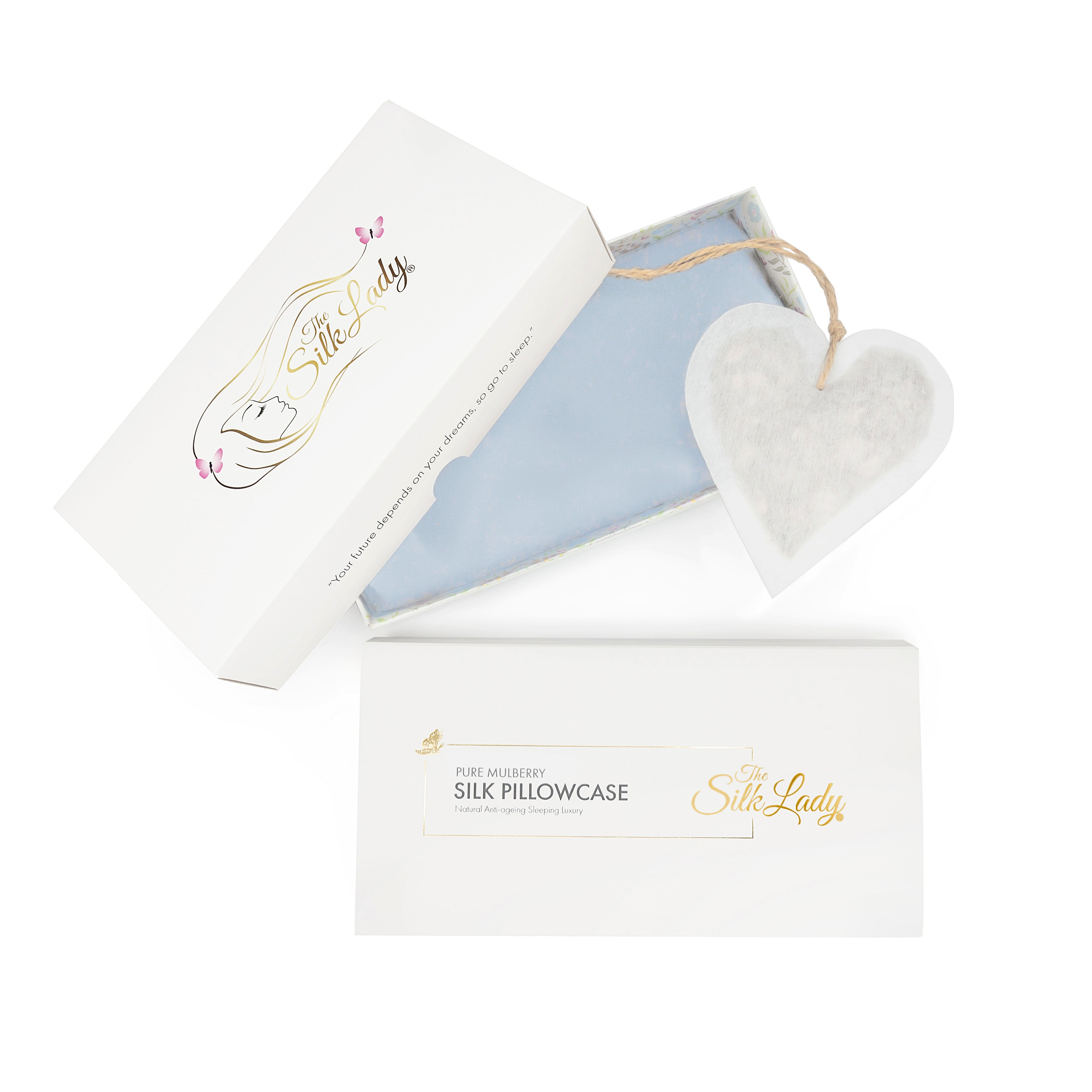 Pure Silk Pillowcase 22 Momme - Sky Blue