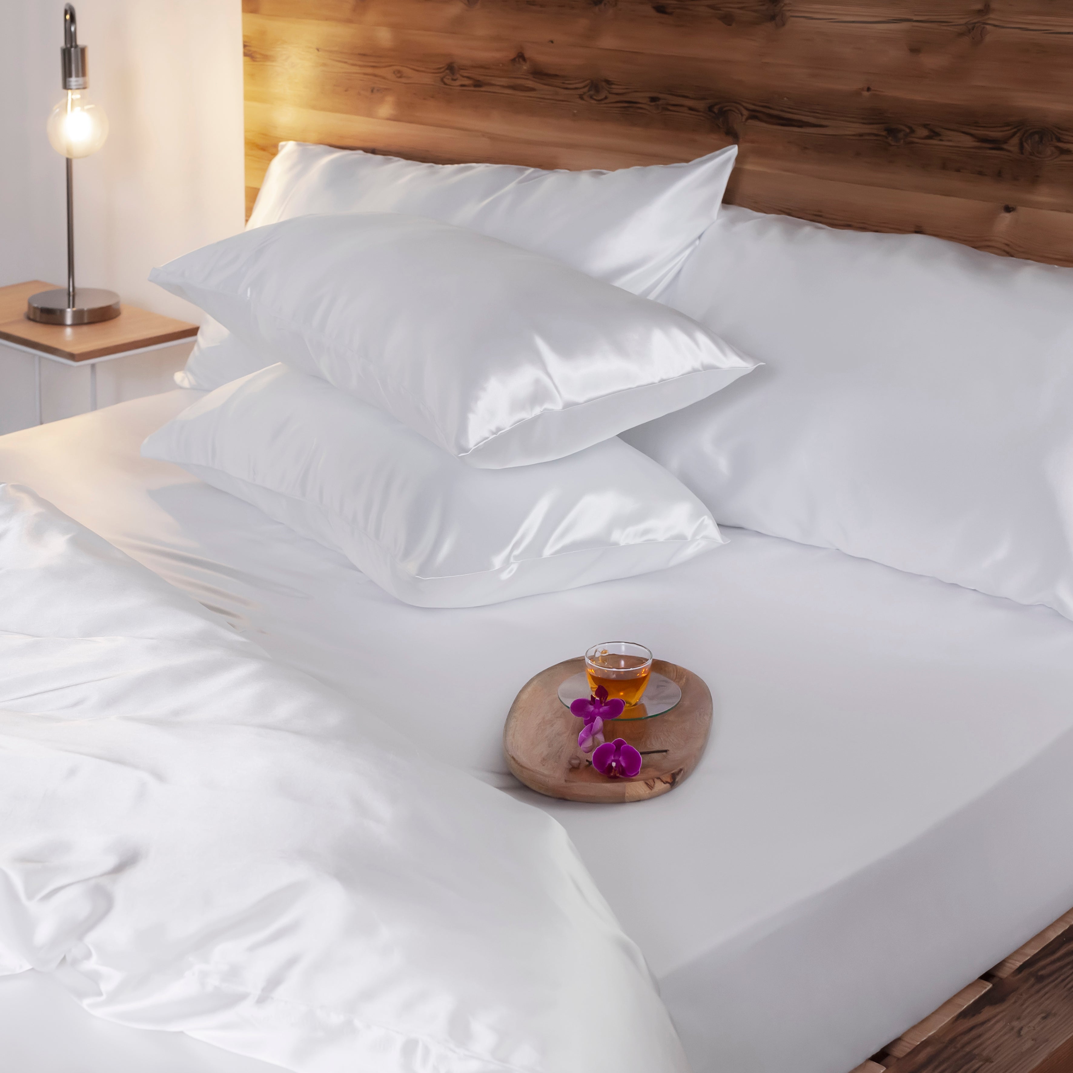 Pure Silk Pillowcase 22 Momme - Snow White