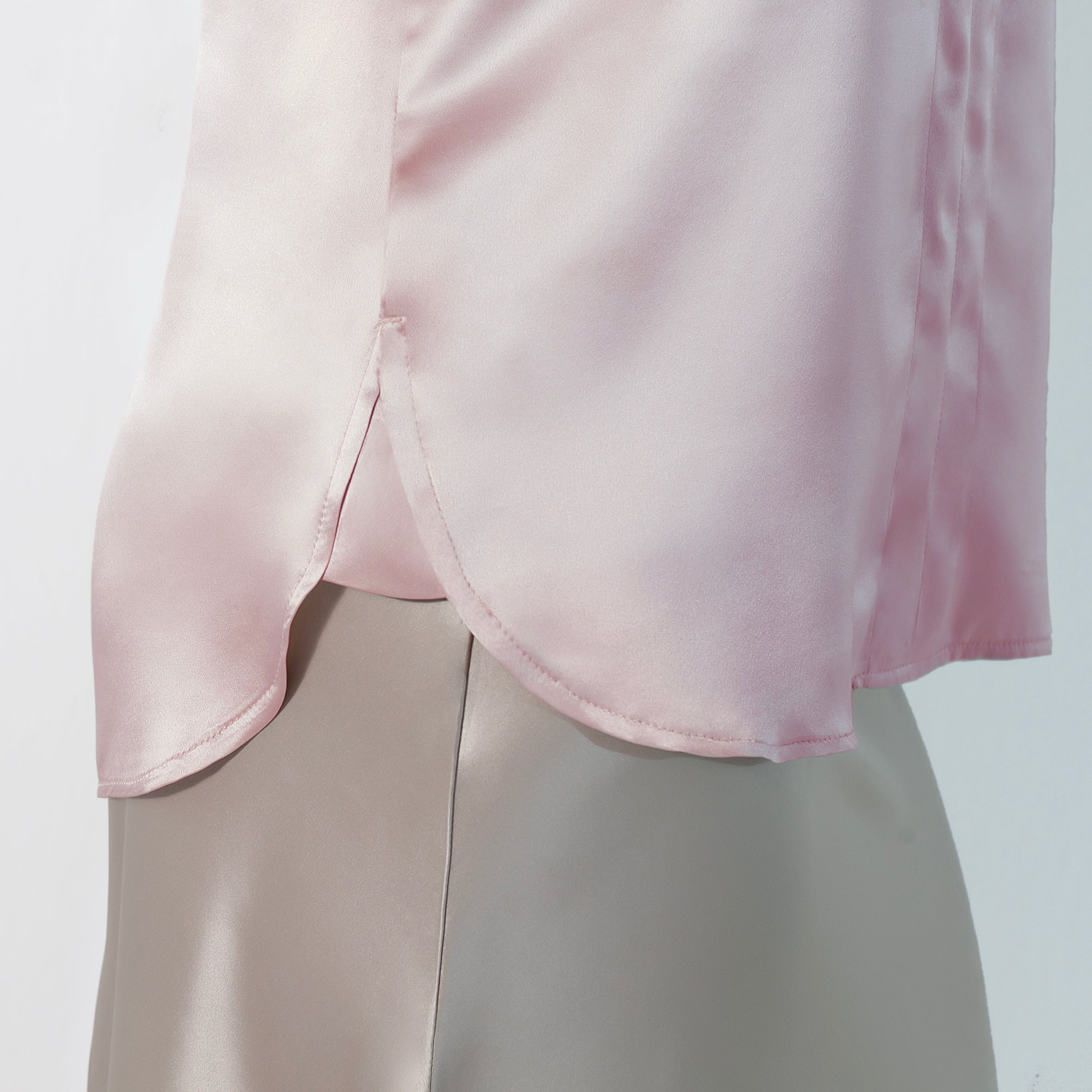 Ladies Silk Sleeveless Blouse - Pink