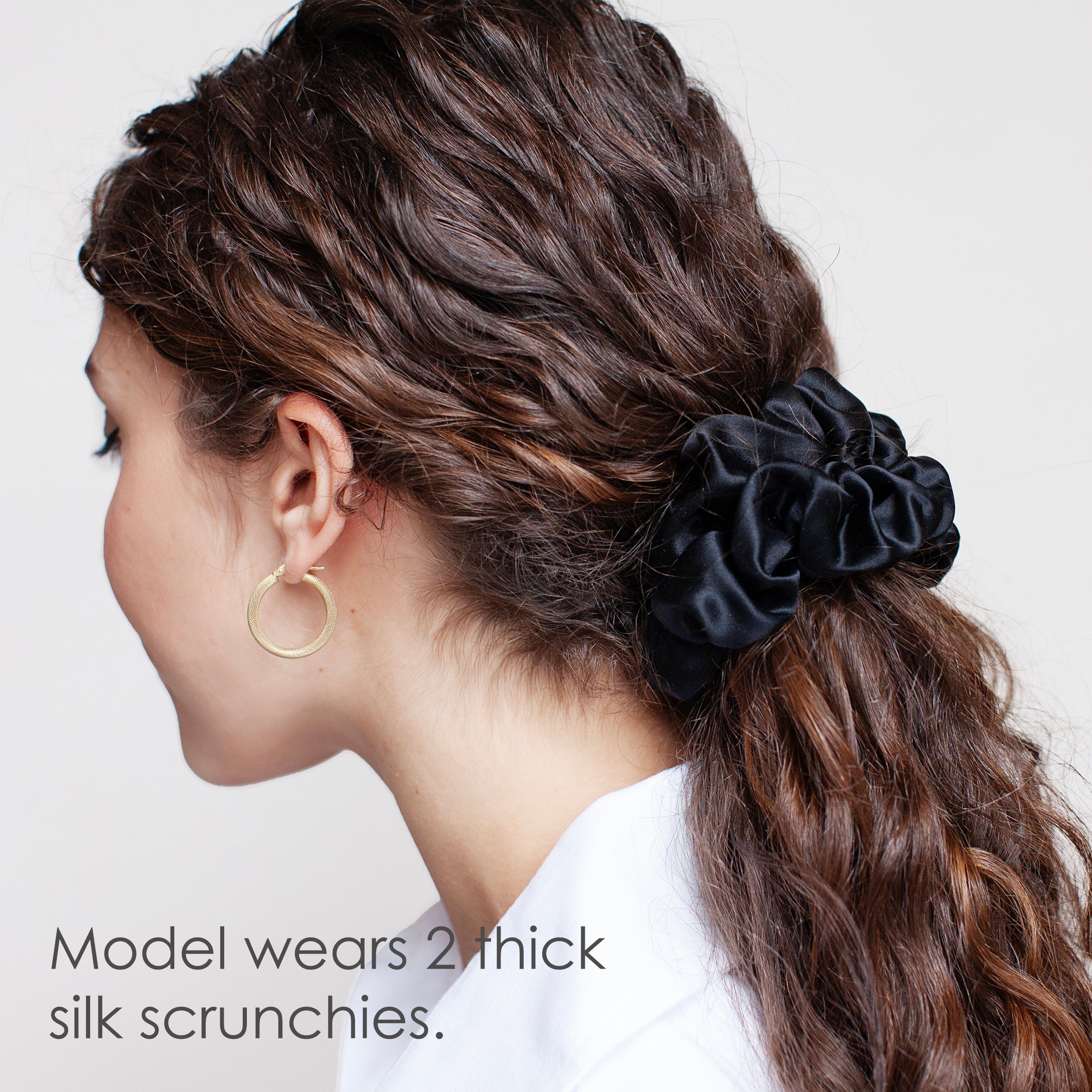 Gala Set Thick Silk Scrunchies Collection