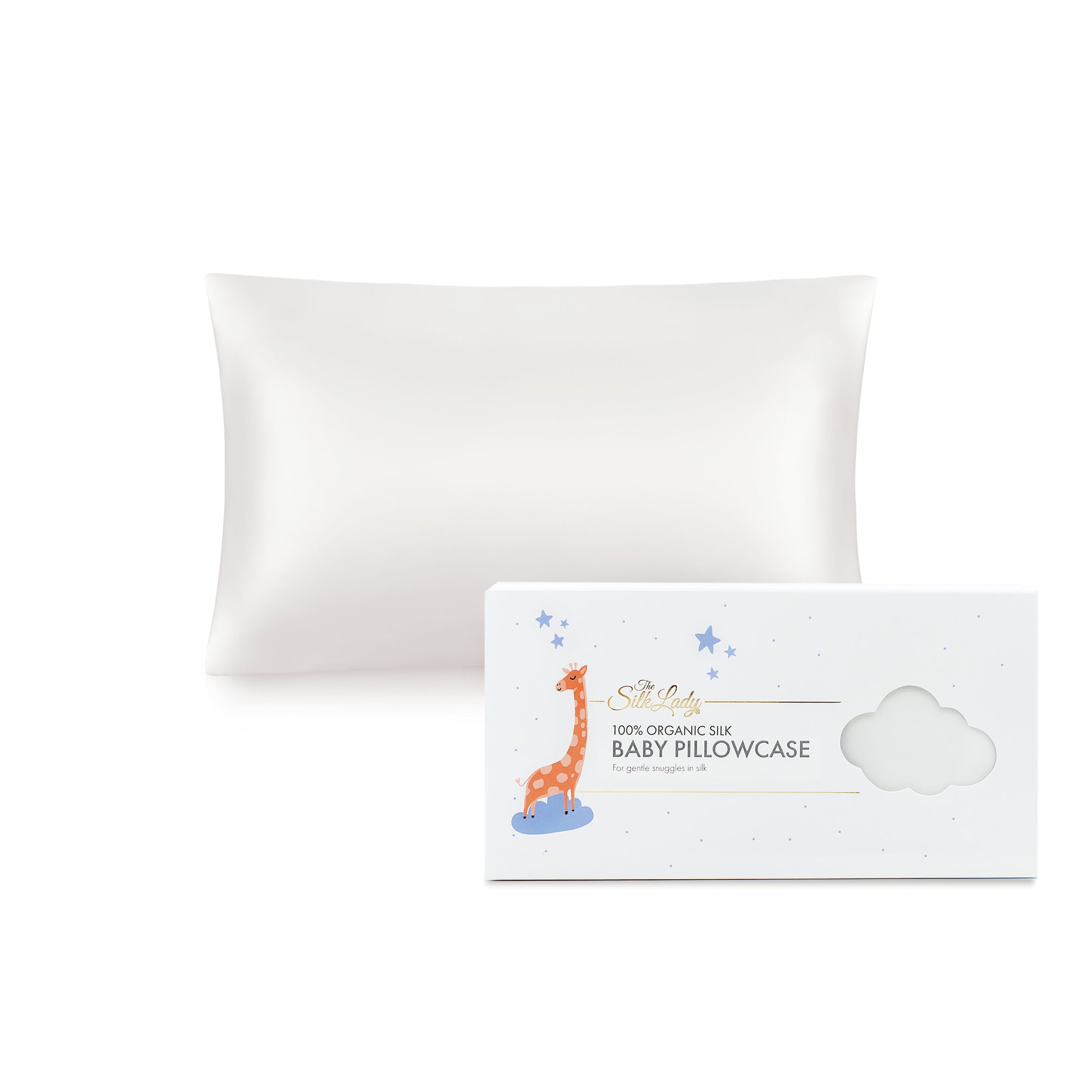 Organic Silk Baby Pillowcases - Ivory White