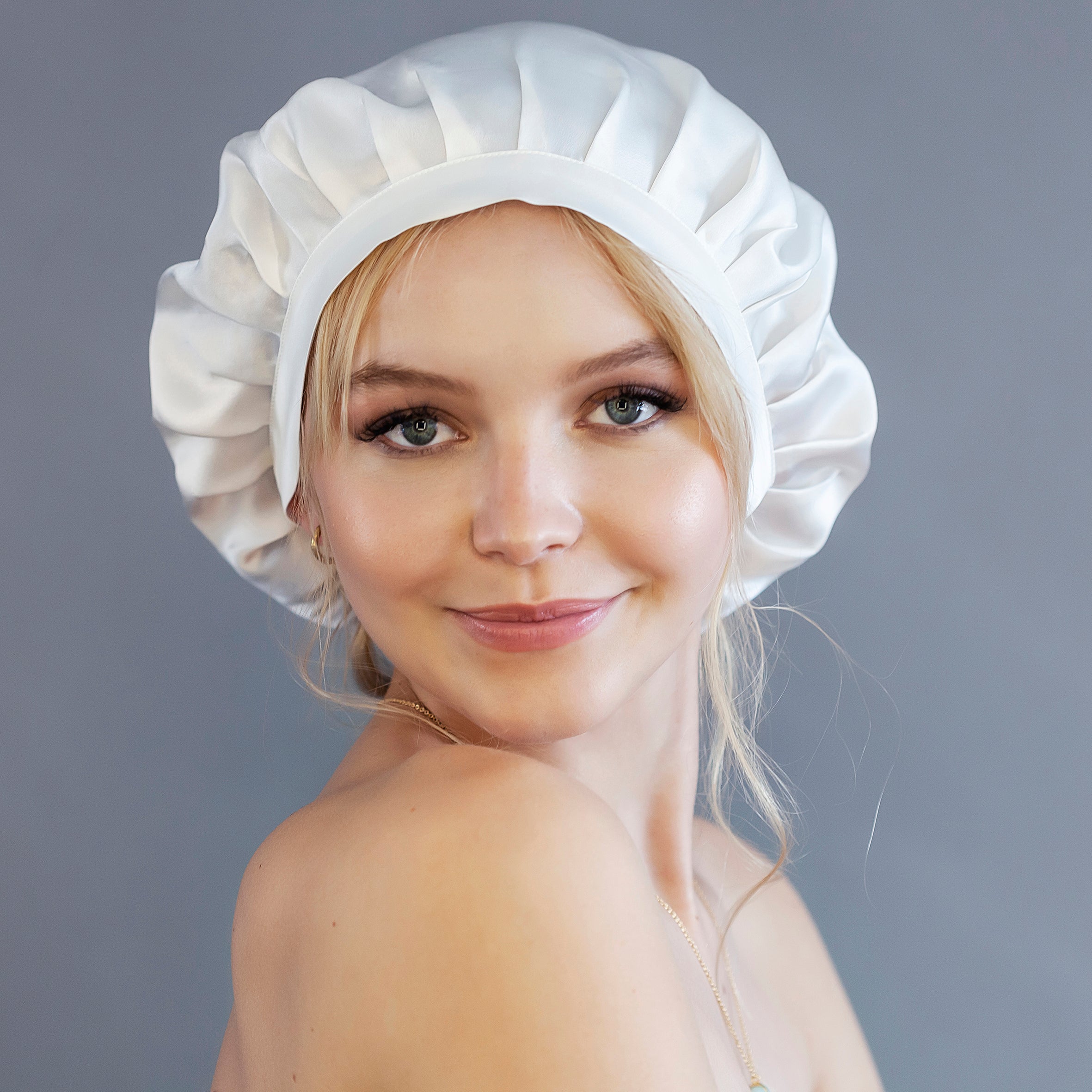 Organic Silk Bonnets - Ivory White