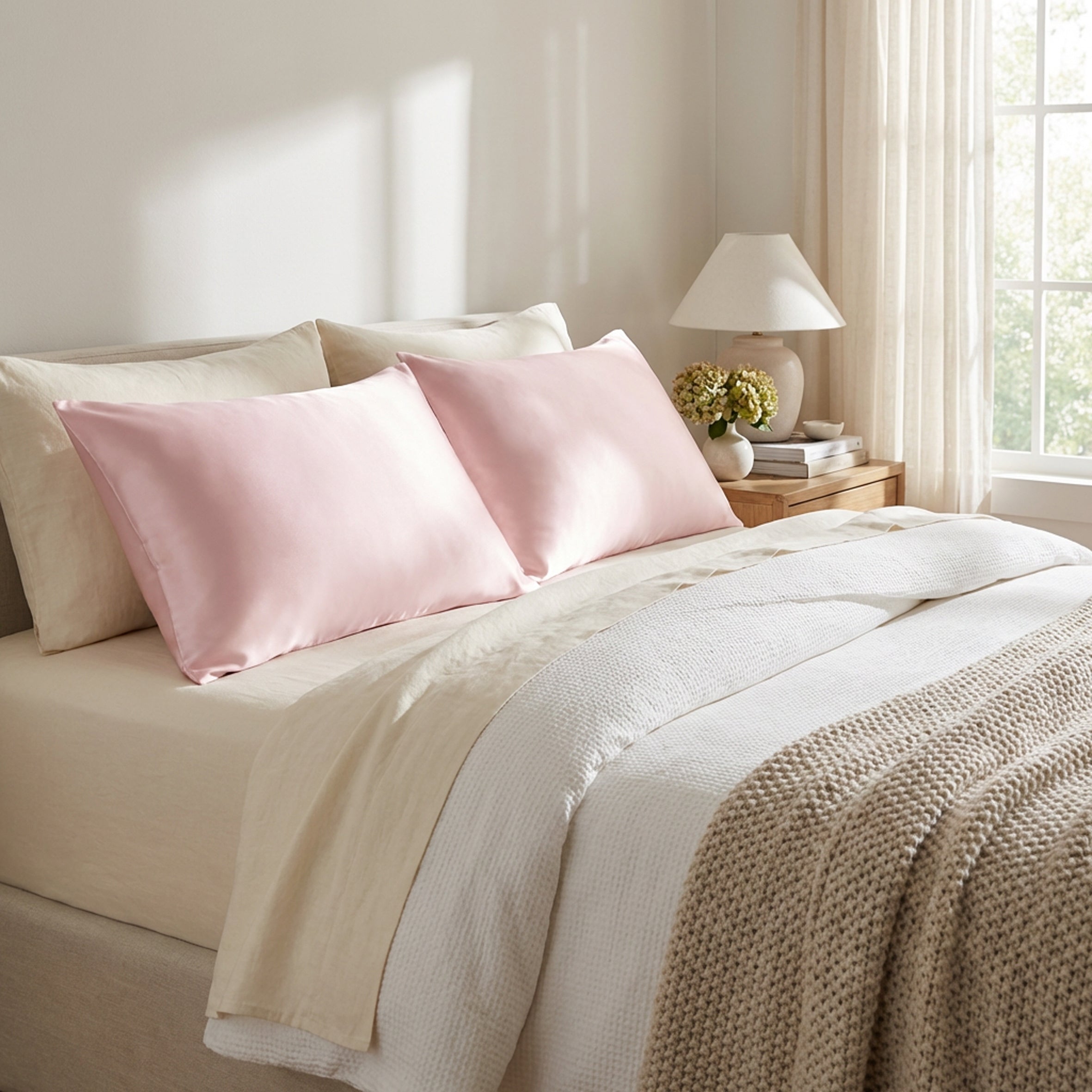 Pure Silk Pillowcase 22 Momme - Pink dream