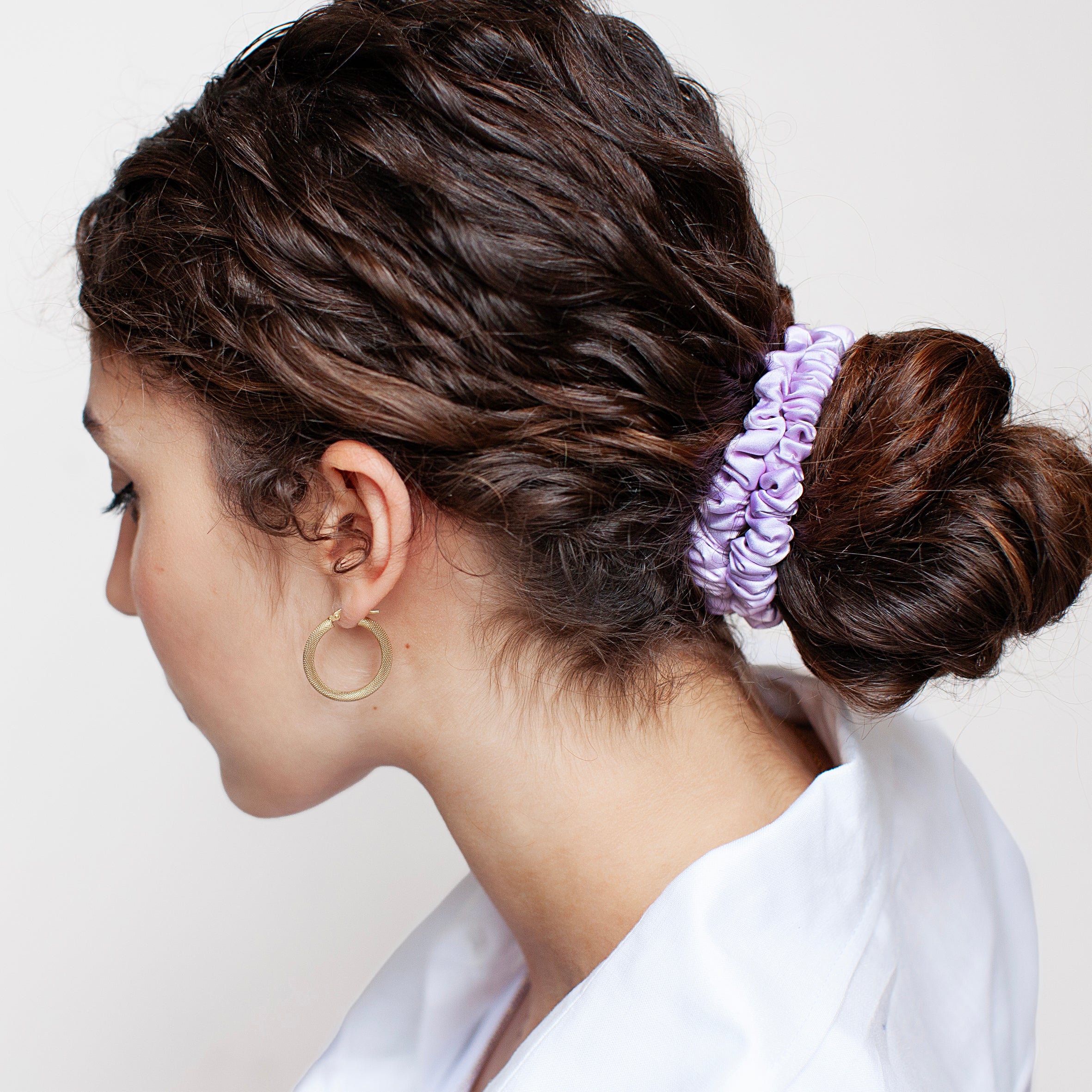 Pastel set silk skinny scrunchies