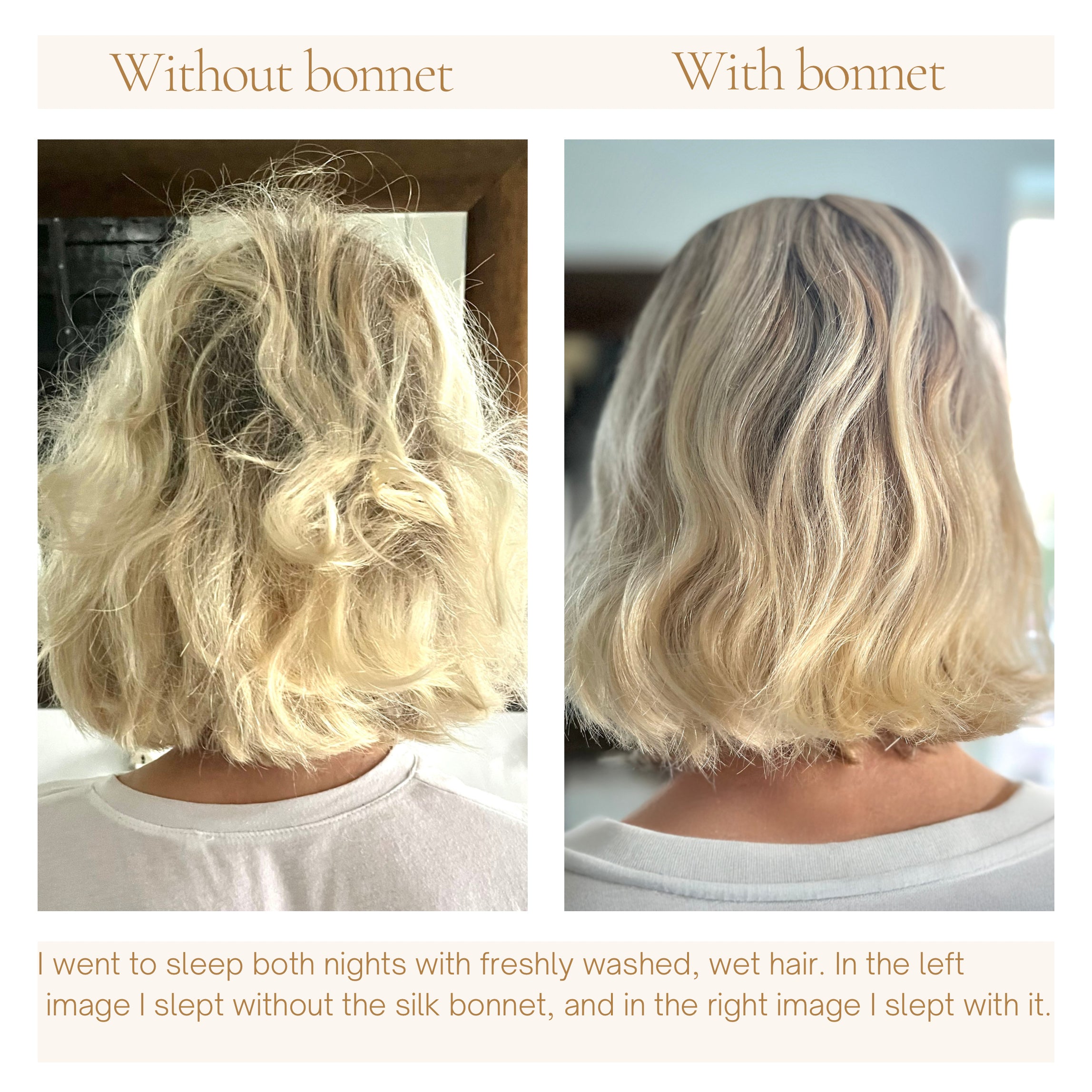 Pure Silk Bonnets - Champagne