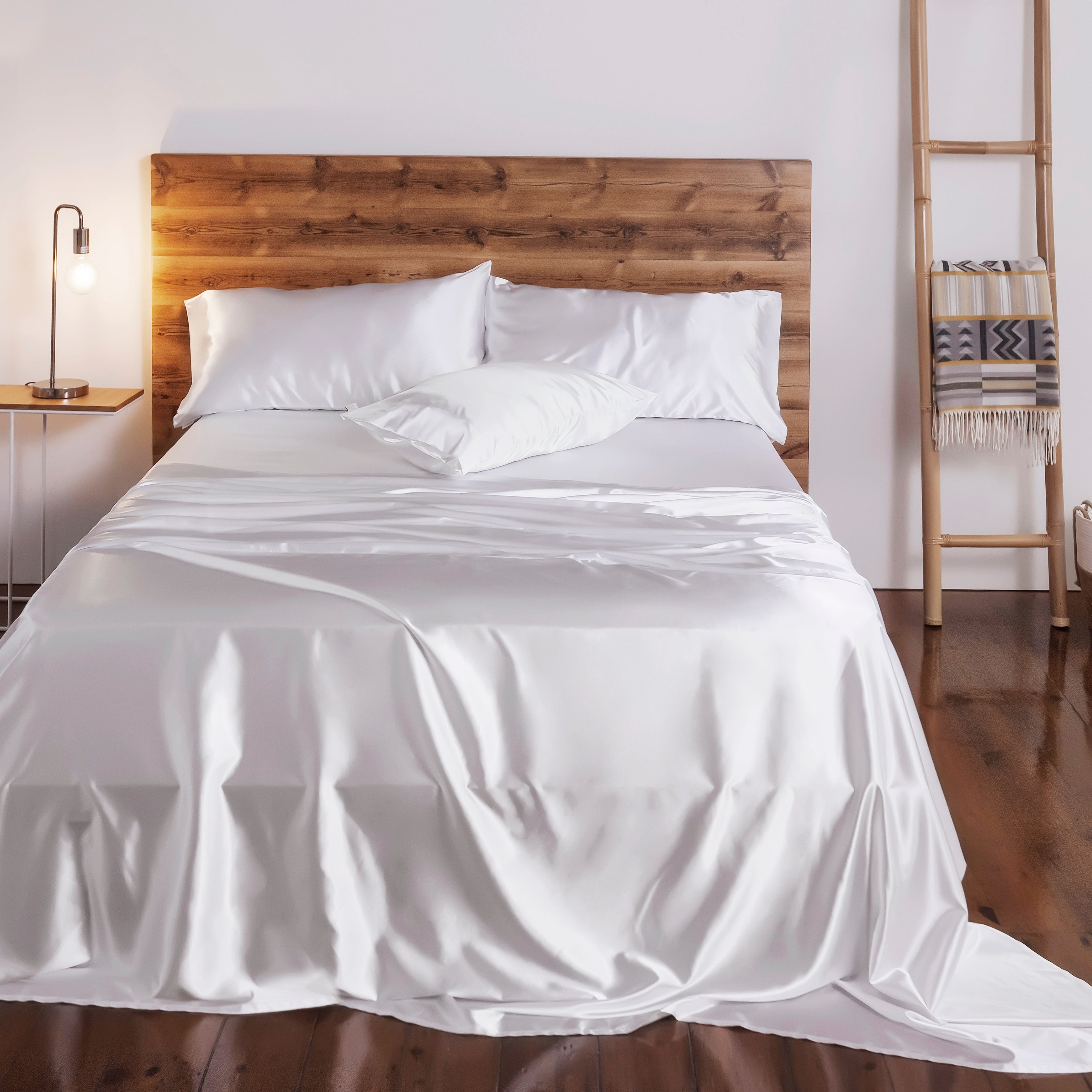 Pure Silk Flat Sheet - Snow White