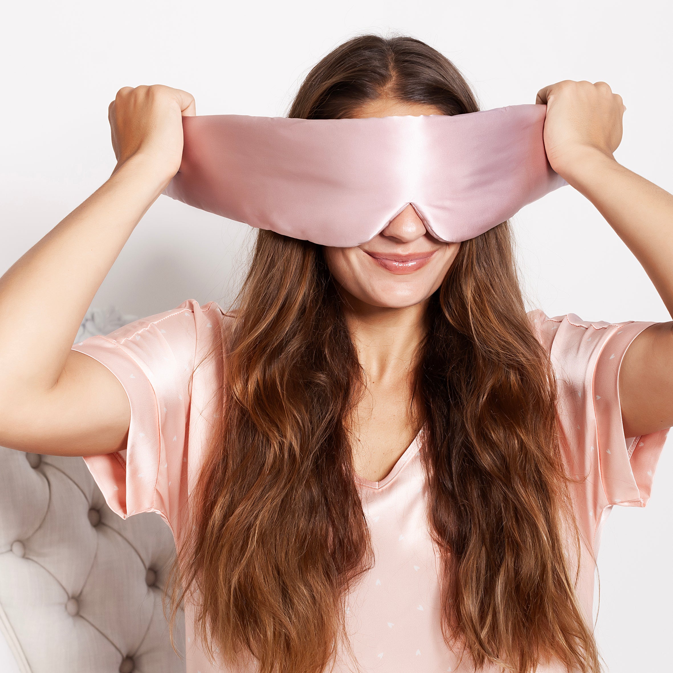 Silk Padded Sleeping Masks - Pink Dream