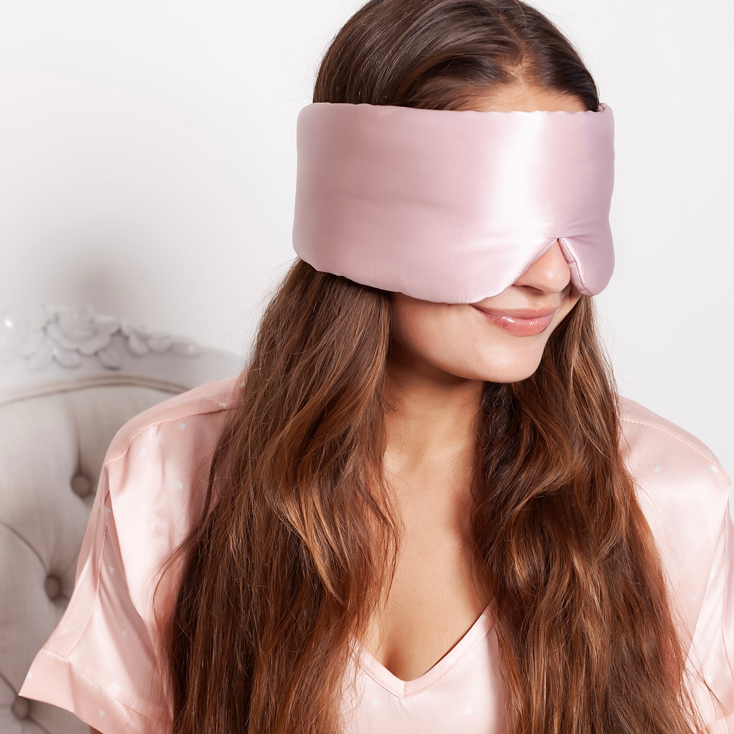 Silk Padded Sleeping Masks - Pink Dream