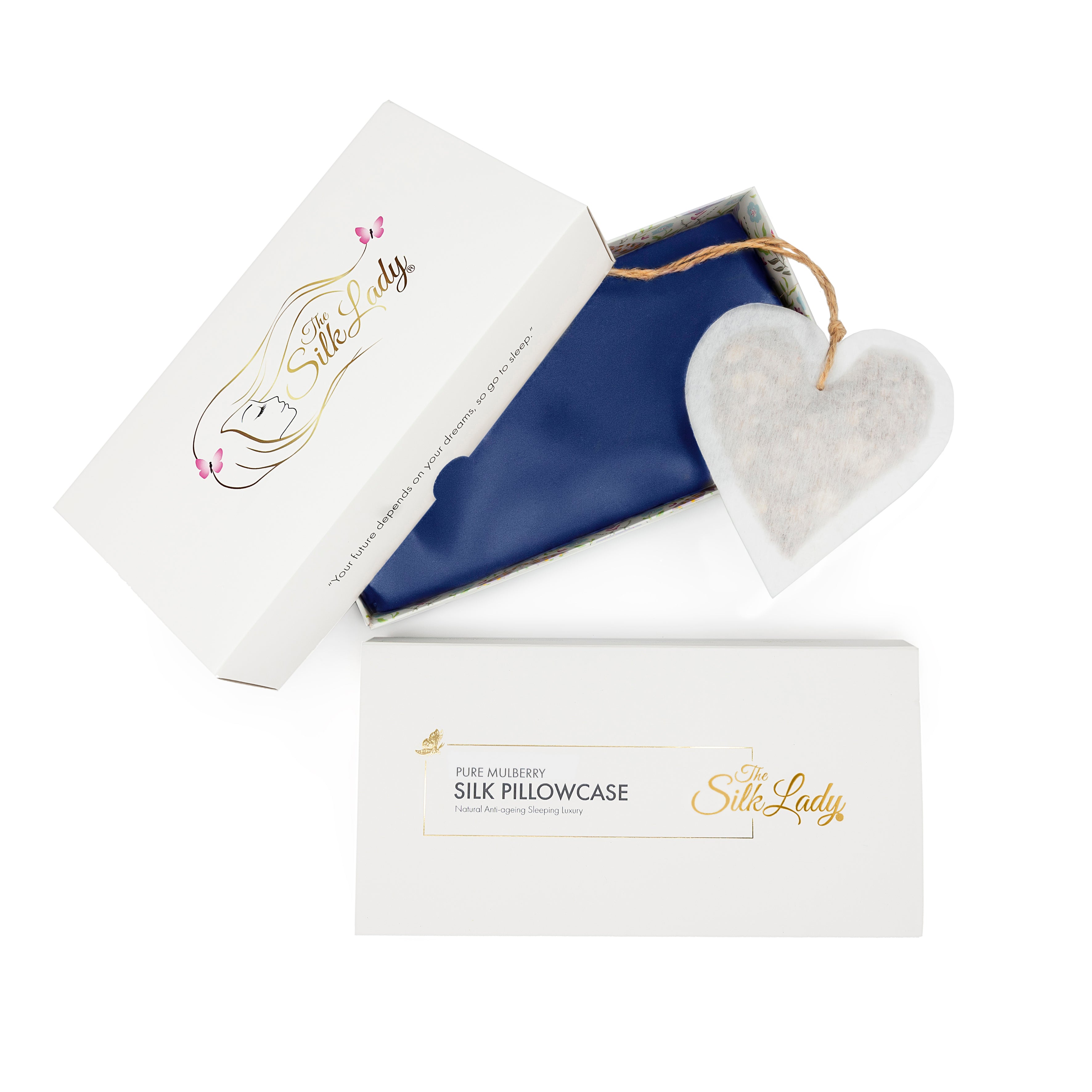 Pure Silk Pillowcase 22 Momme - Navy Blue