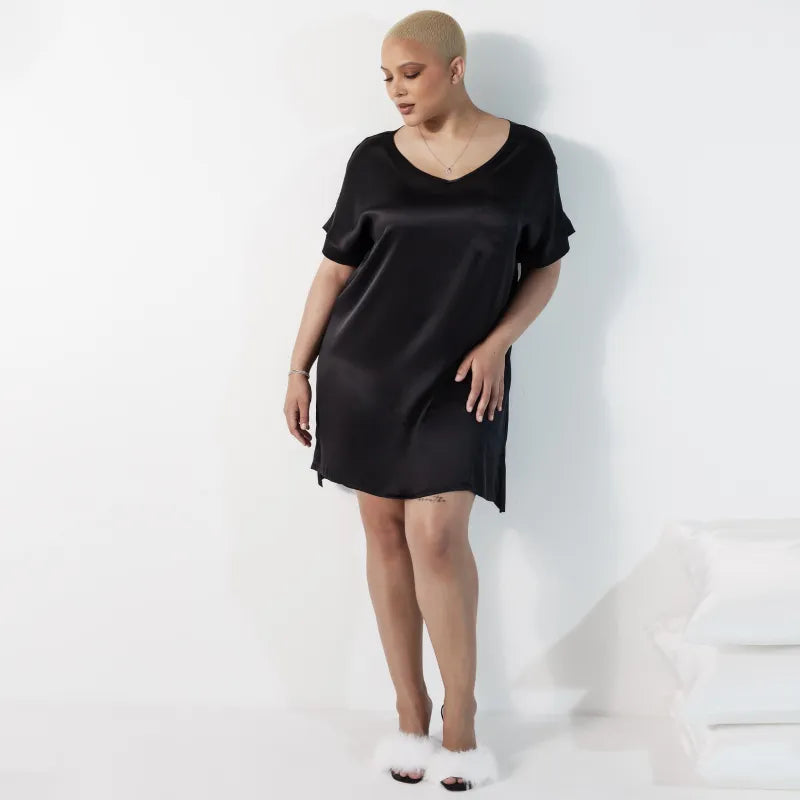 Ladies Sleeping Dress - Moody Black Ladies Sleeping Dress - Moody Black