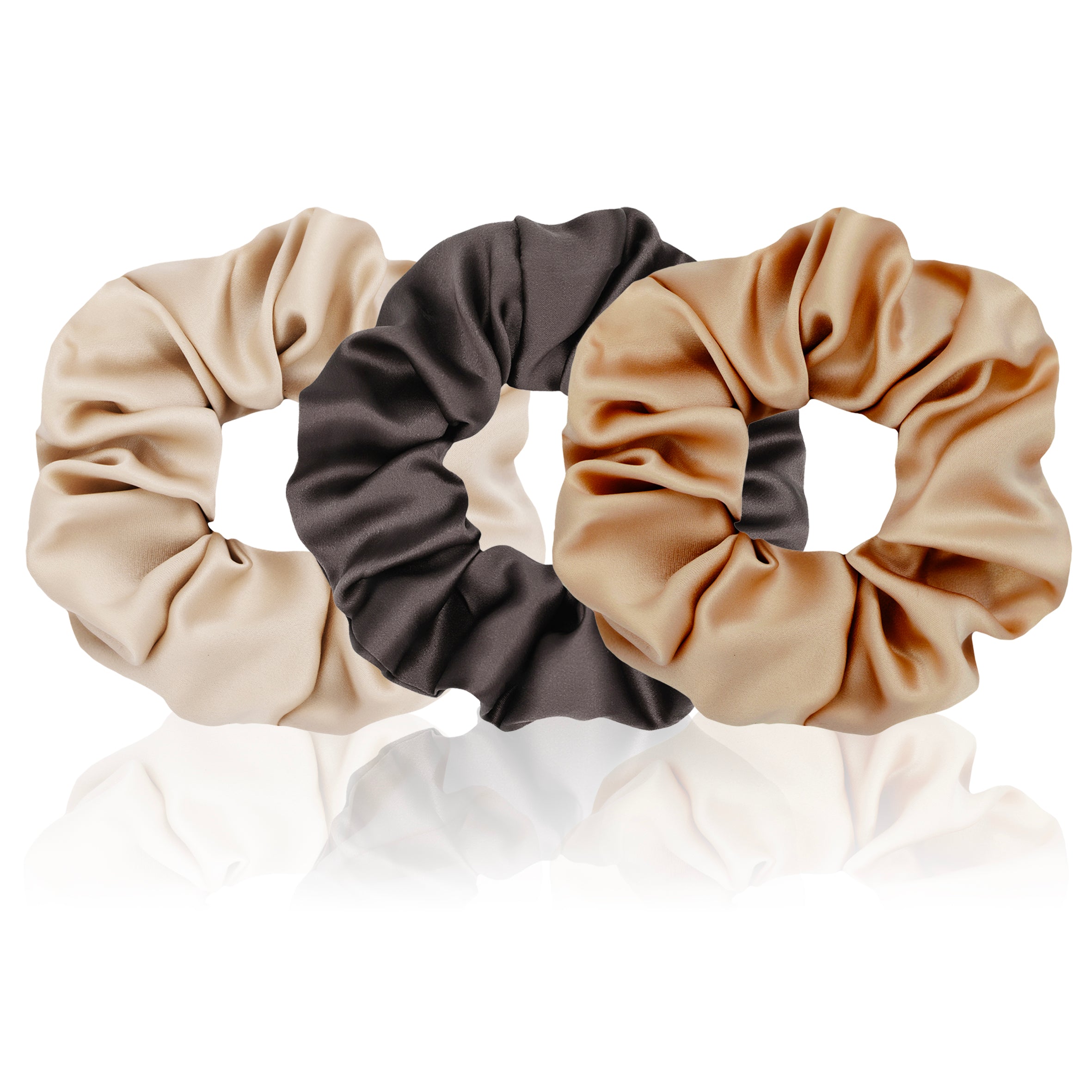 Chocolate Thick Silk Scrunchies Collection
