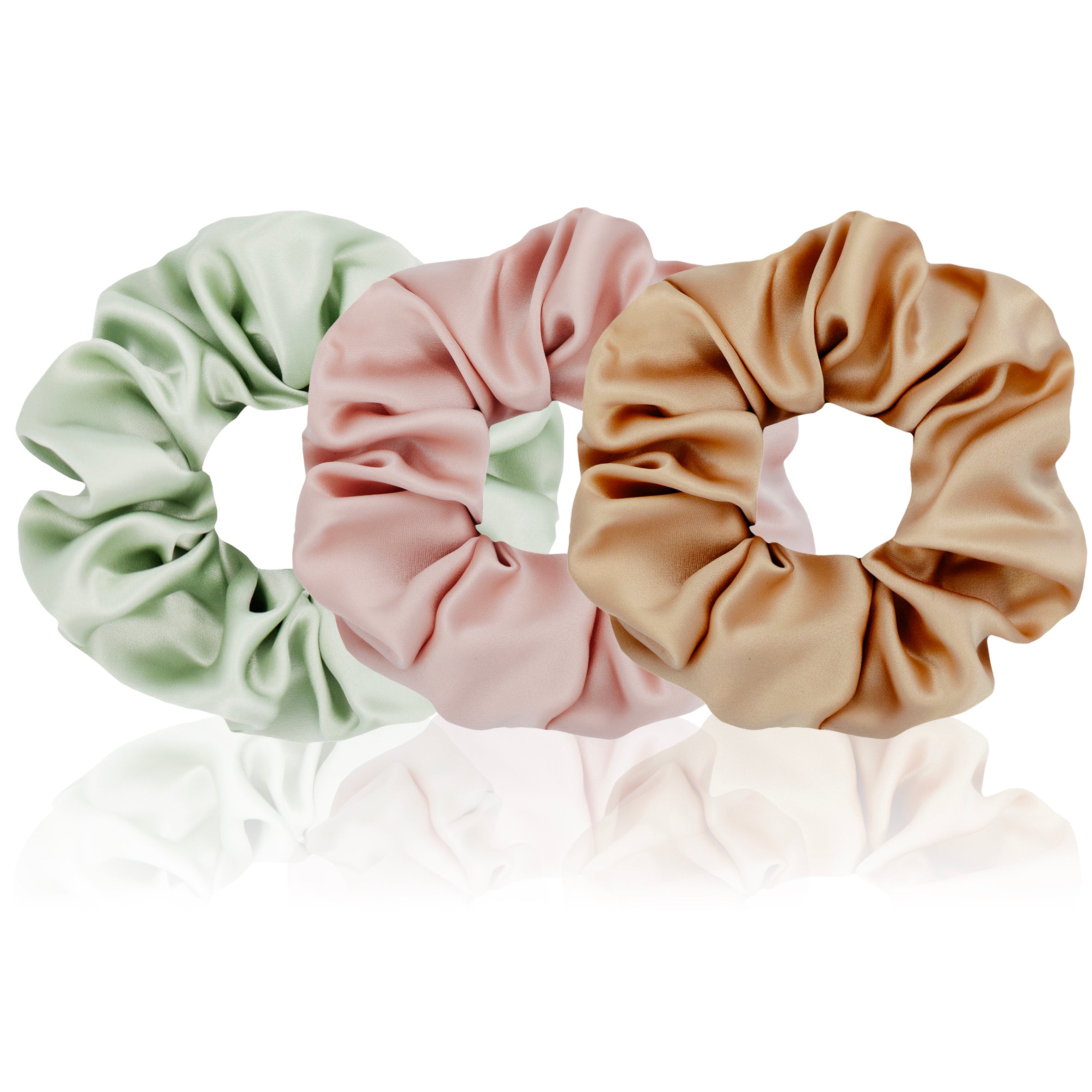 Pastel Elegance Thick Silk Scrunchies Collection