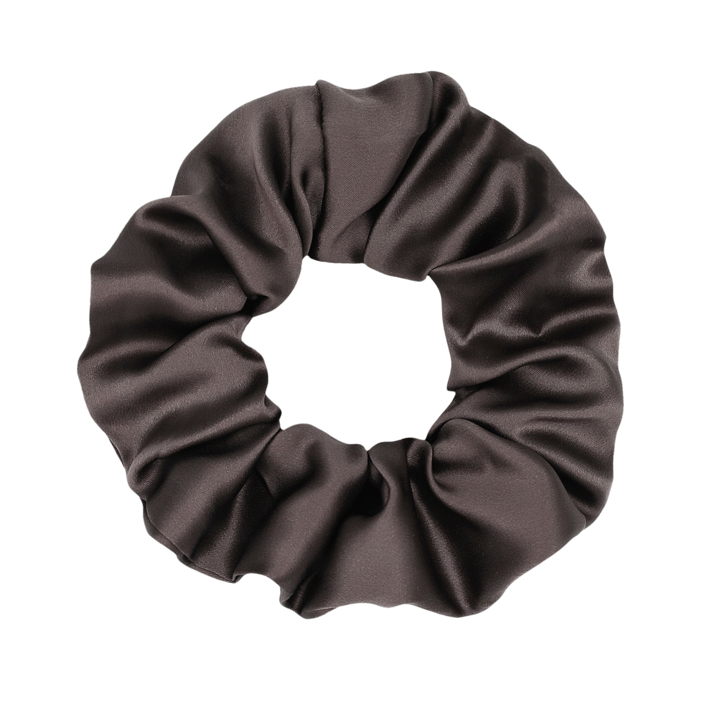 Chocolate Thick Silk Scrunchies Collection