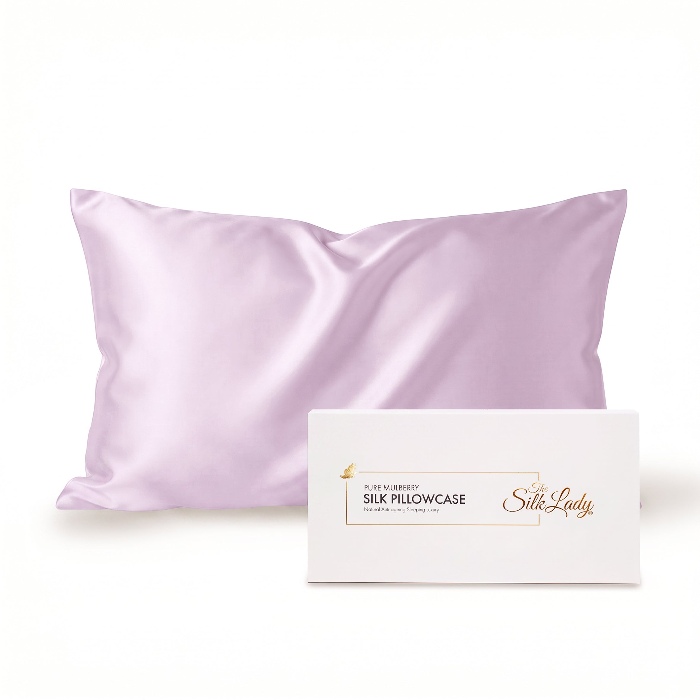 Pure Silk Pillowcase 22 Momme - Lilac Mist
