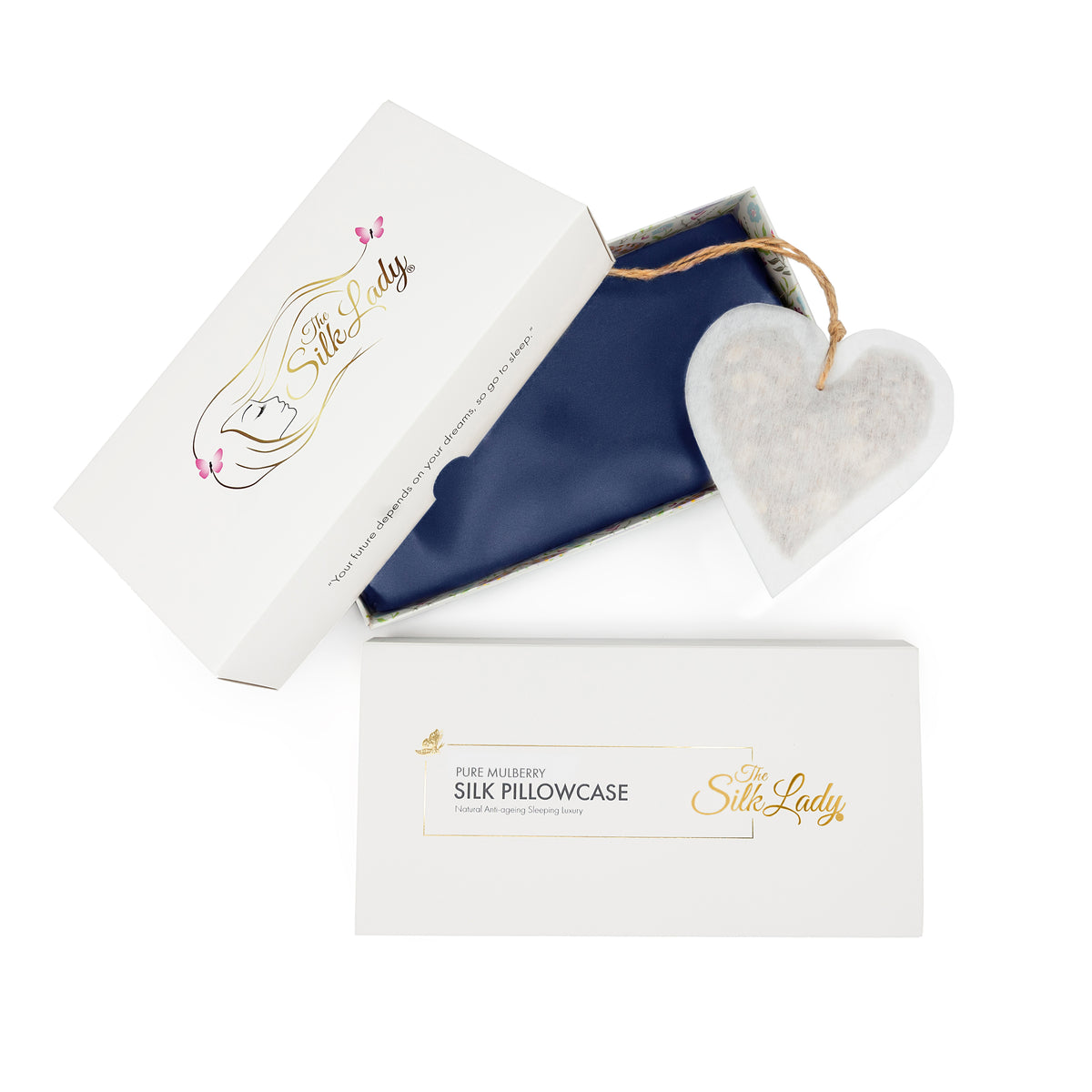 Pure Silk Pillowcase 22 Momme - Navy Blue