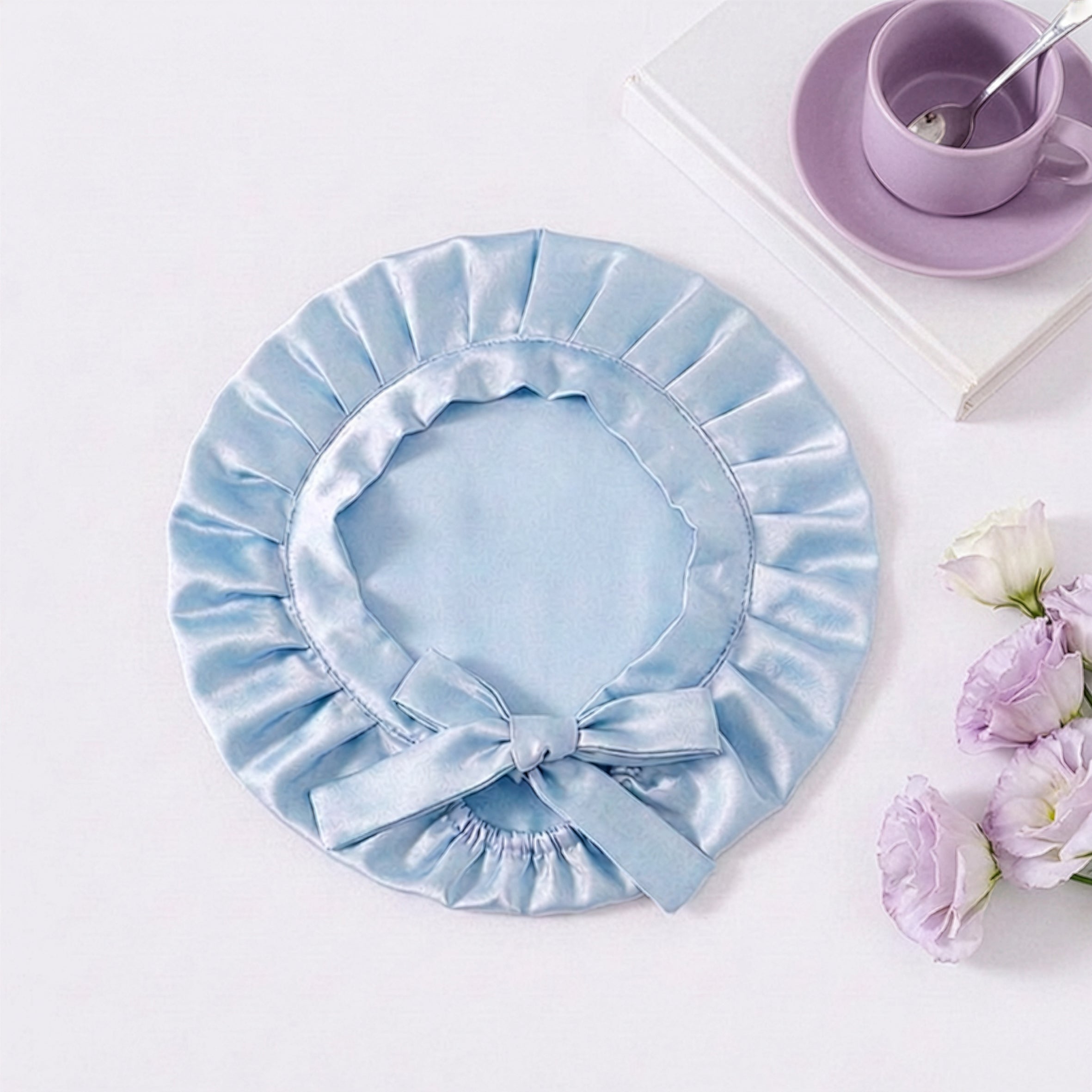 Pure Silk Bonnet - Sky Blue
