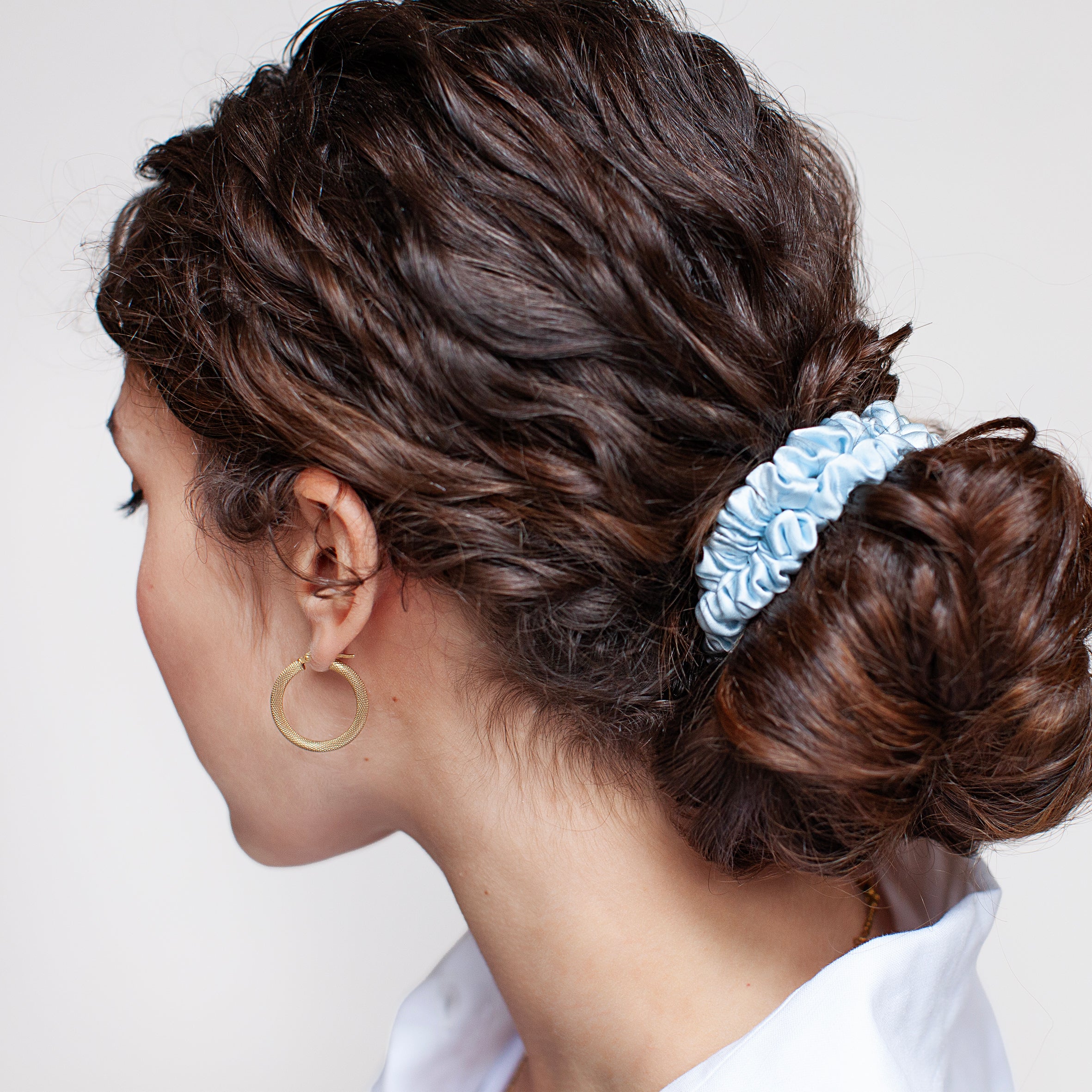 Pastel set silk skinny scrunchies