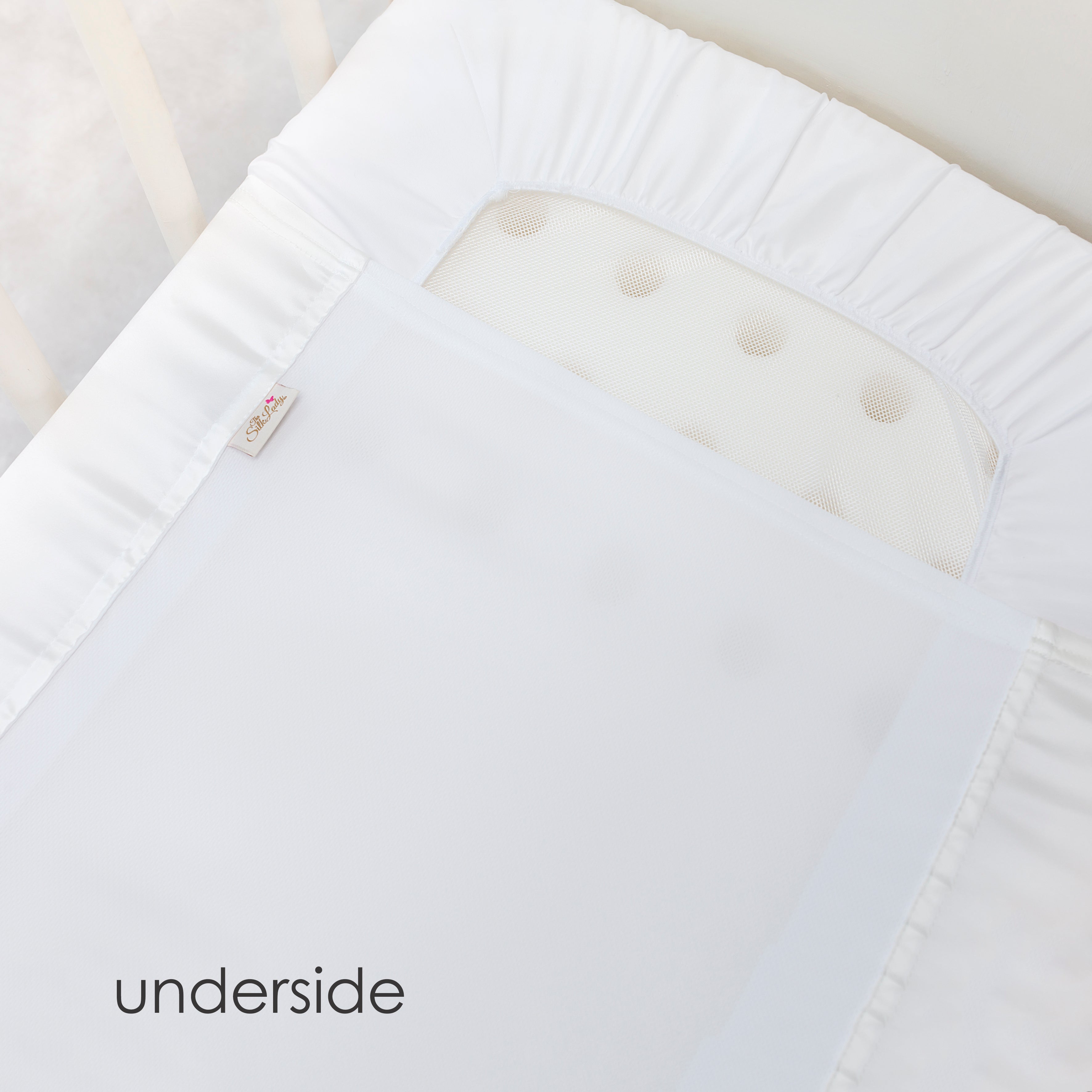 Organic Silk Baby Cot Slips- Ivory White