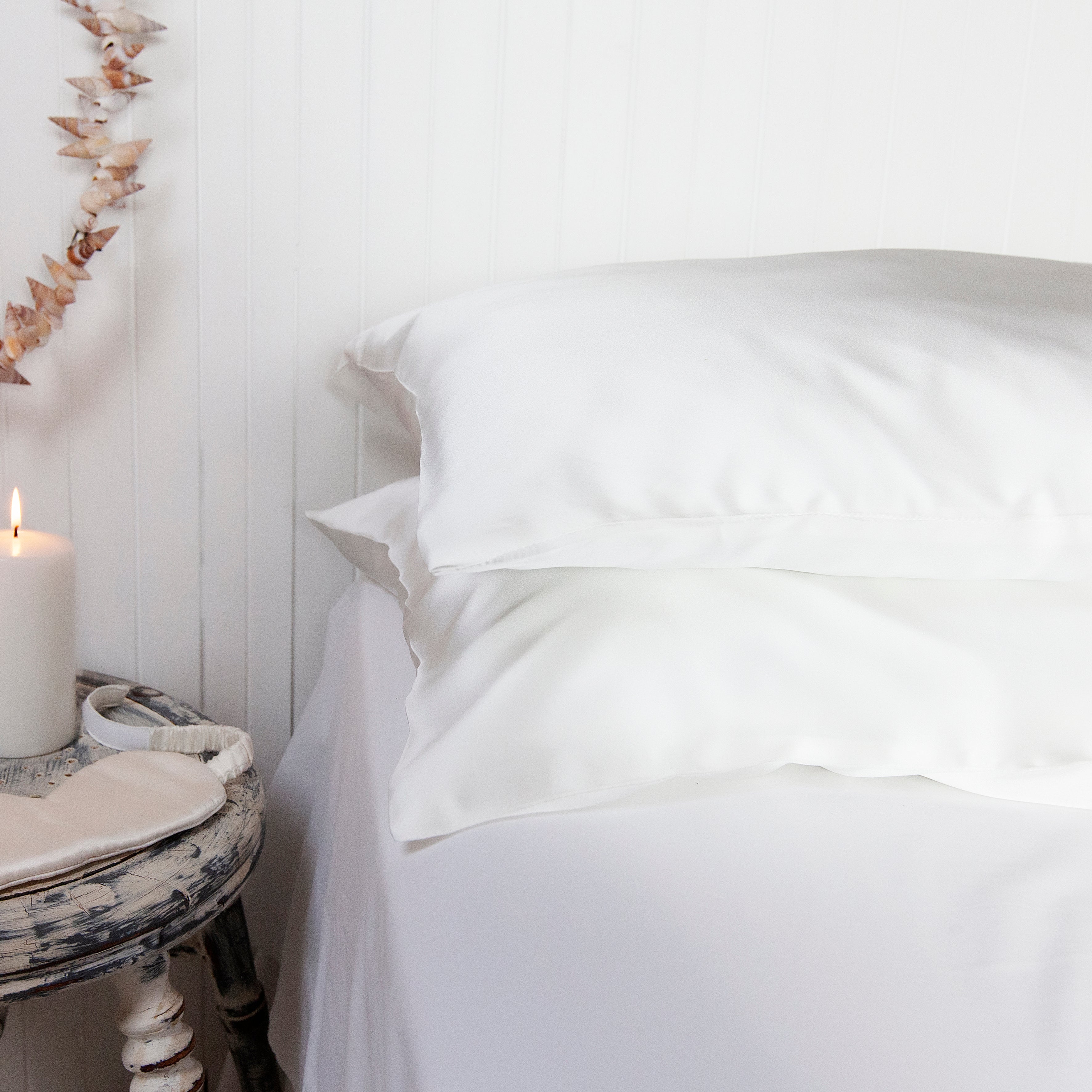 Organic Silk Pillowcase 19 Momme- Ivory White