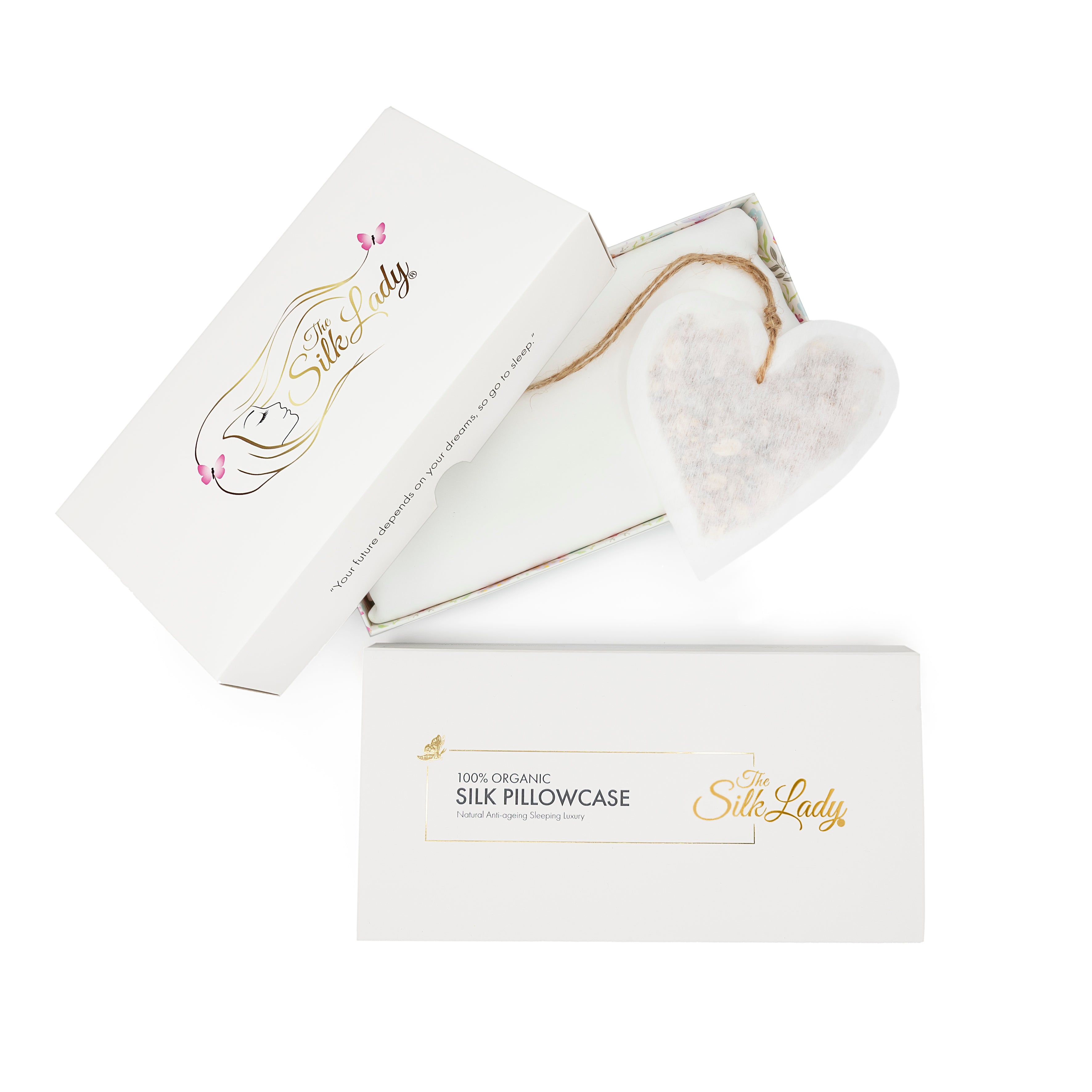 Organic Silk Pillowcase 19 Momme- Ivory White