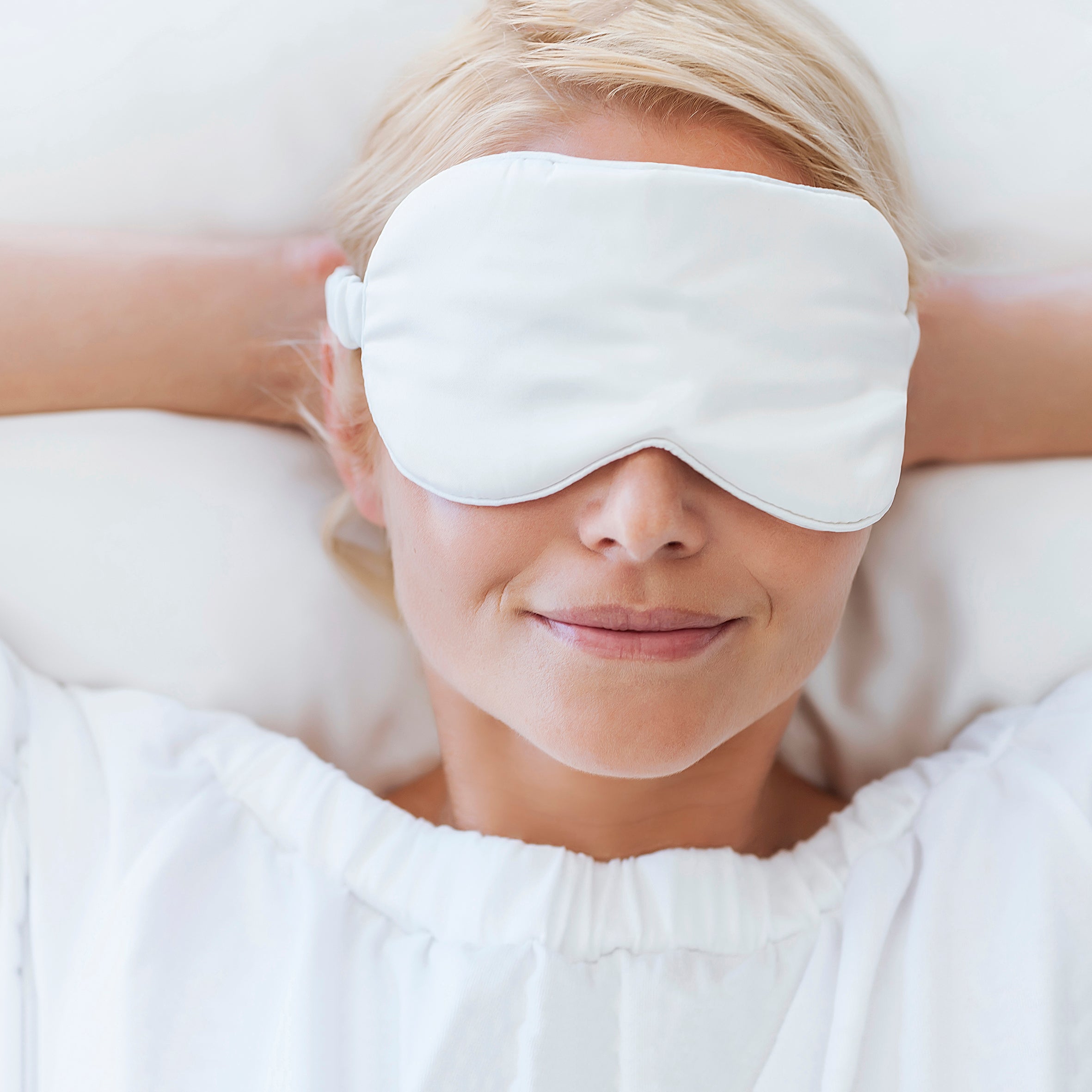 Organic Silk Sleeping Masks - Ivory White