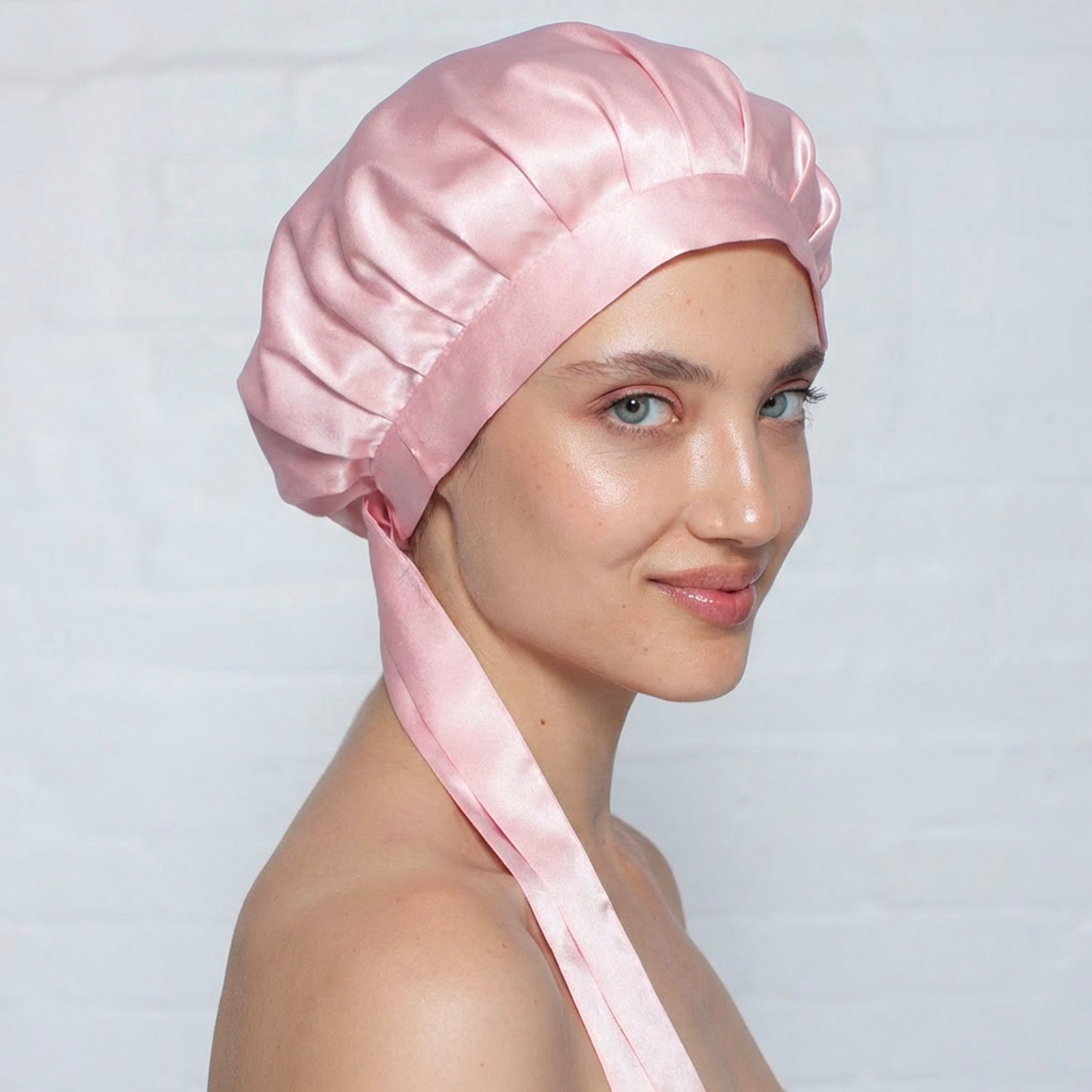 Pure Silk Bonnet - Pink