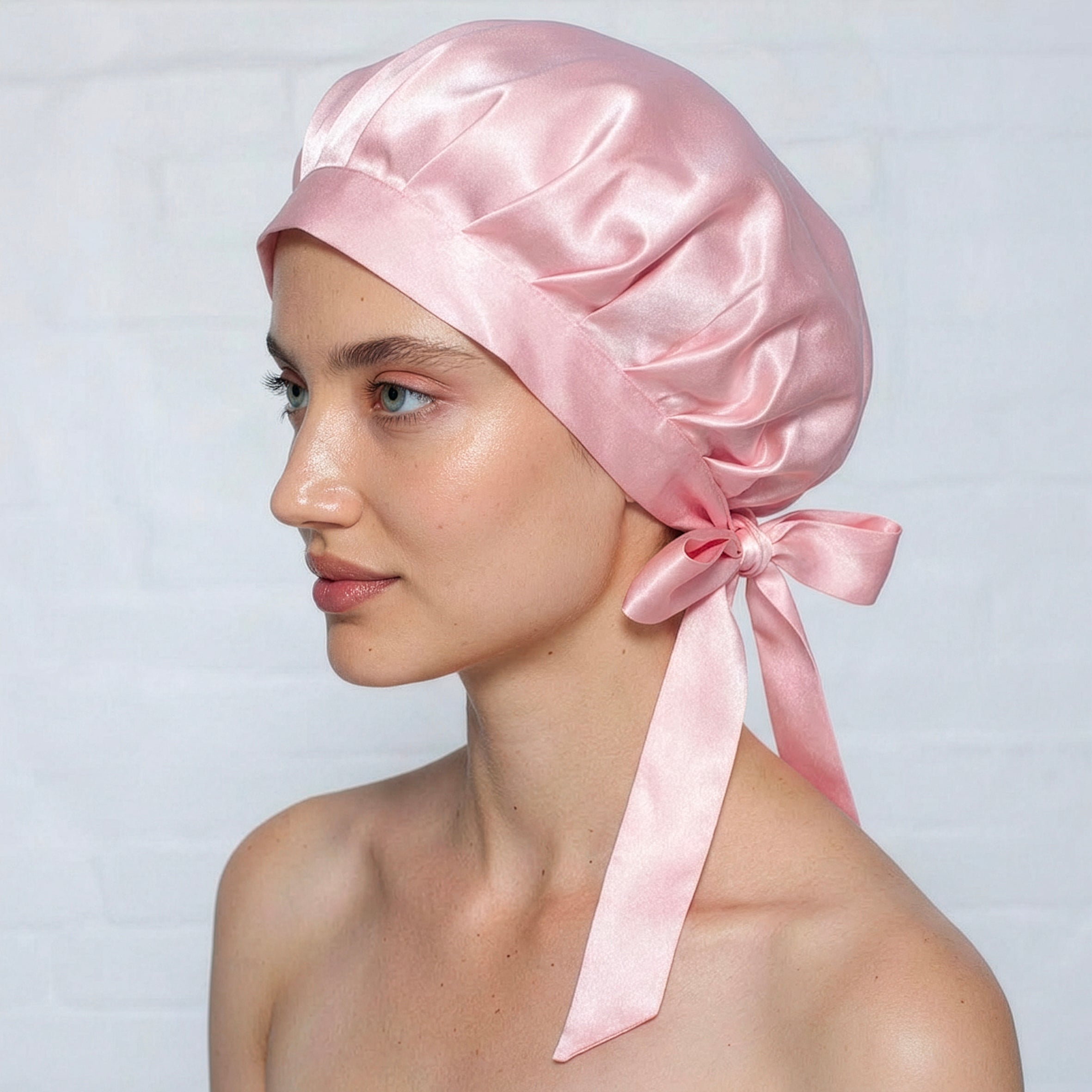 Pure Silk Bonnet - Pink